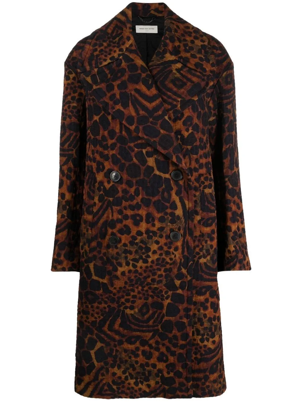 cappotto animalier doppio petto