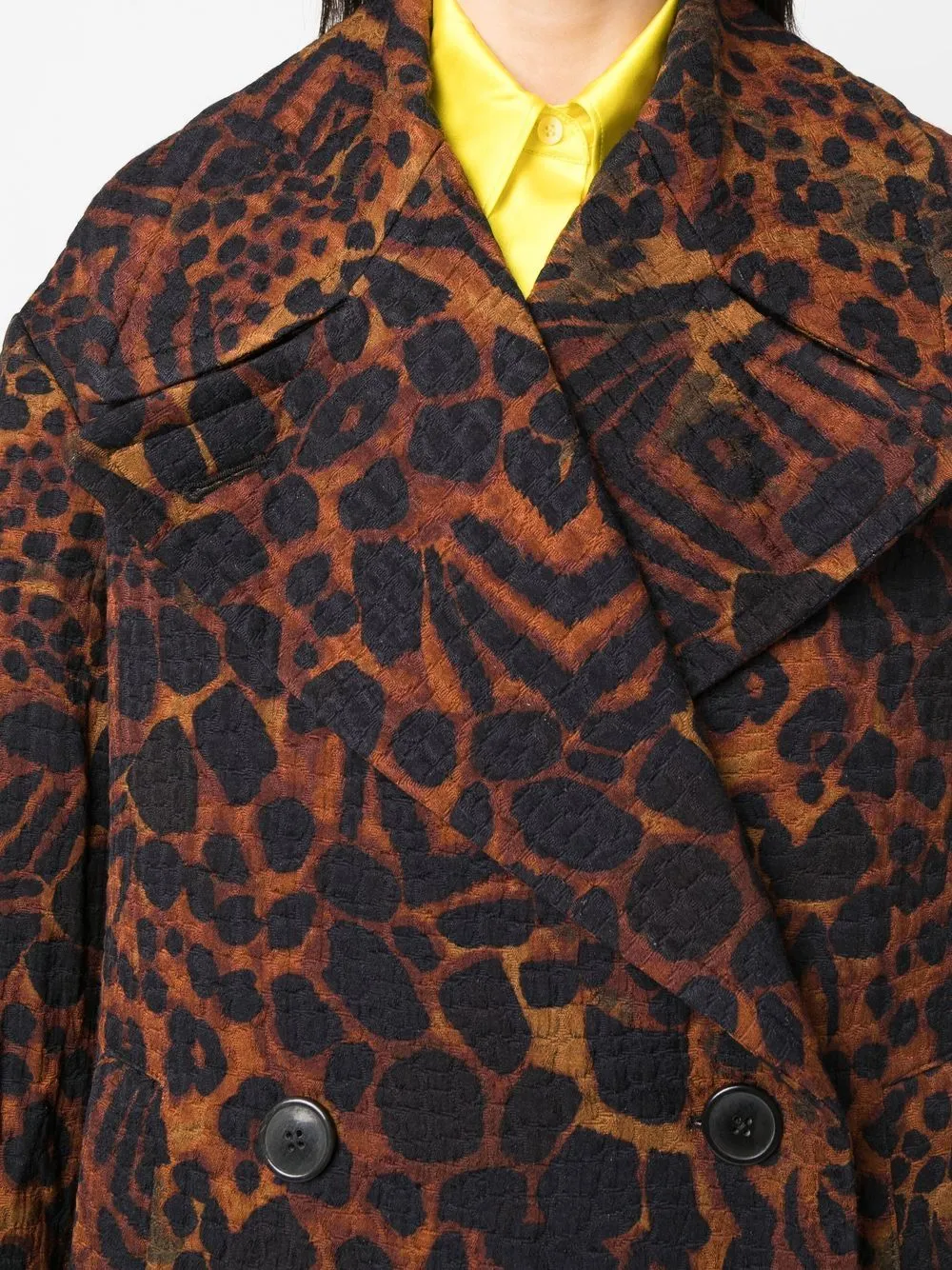 cappotto animalier doppio petto