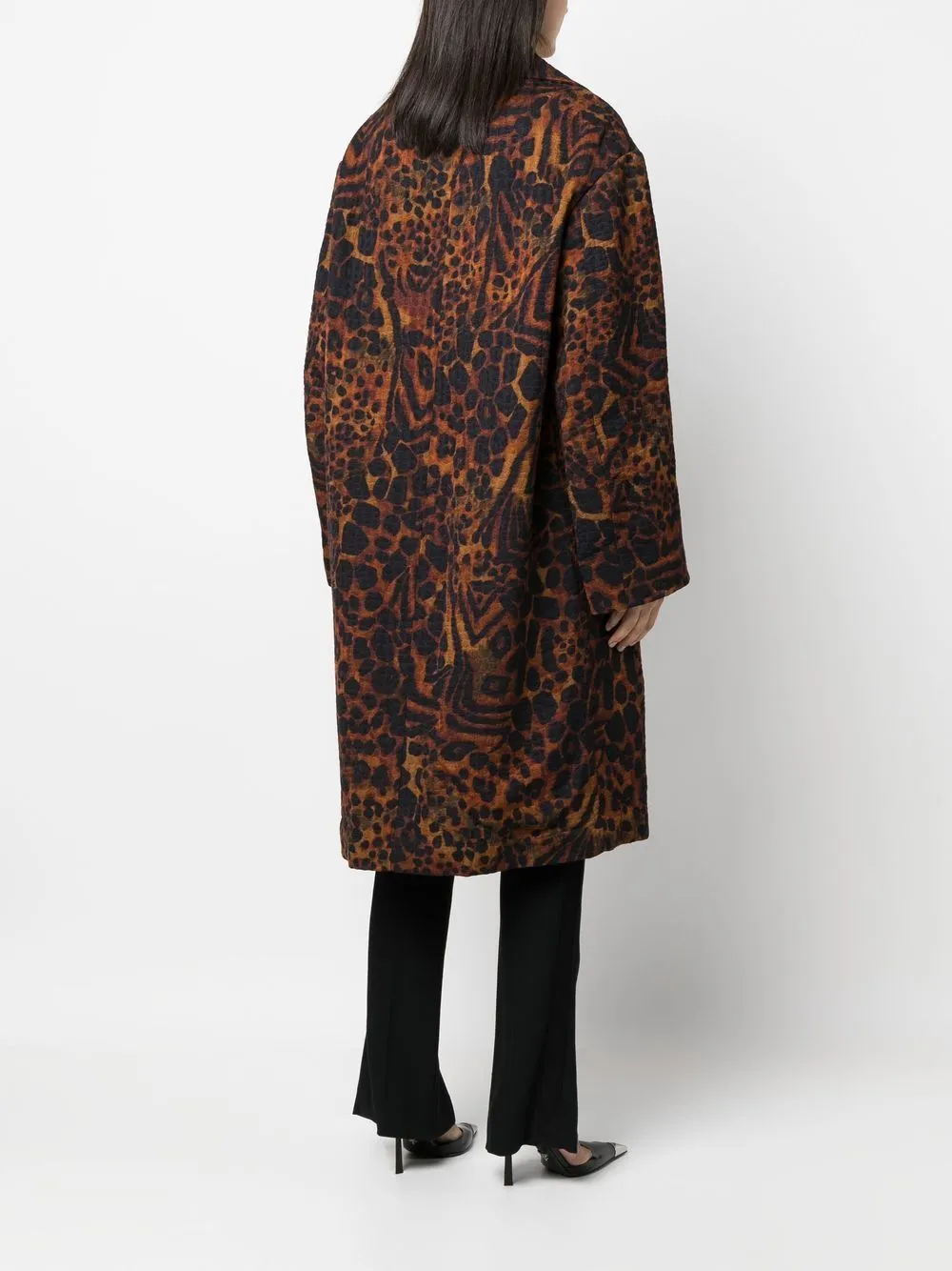 cappotto animalier doppio petto