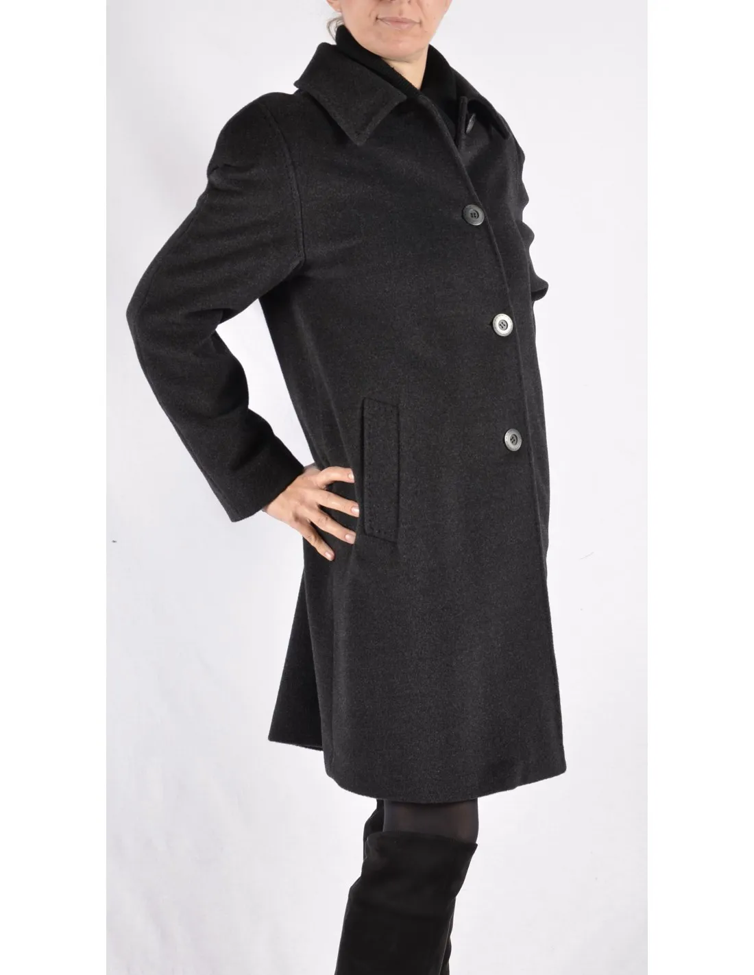 Cappotto donna in lana mod elisabetta grigio
