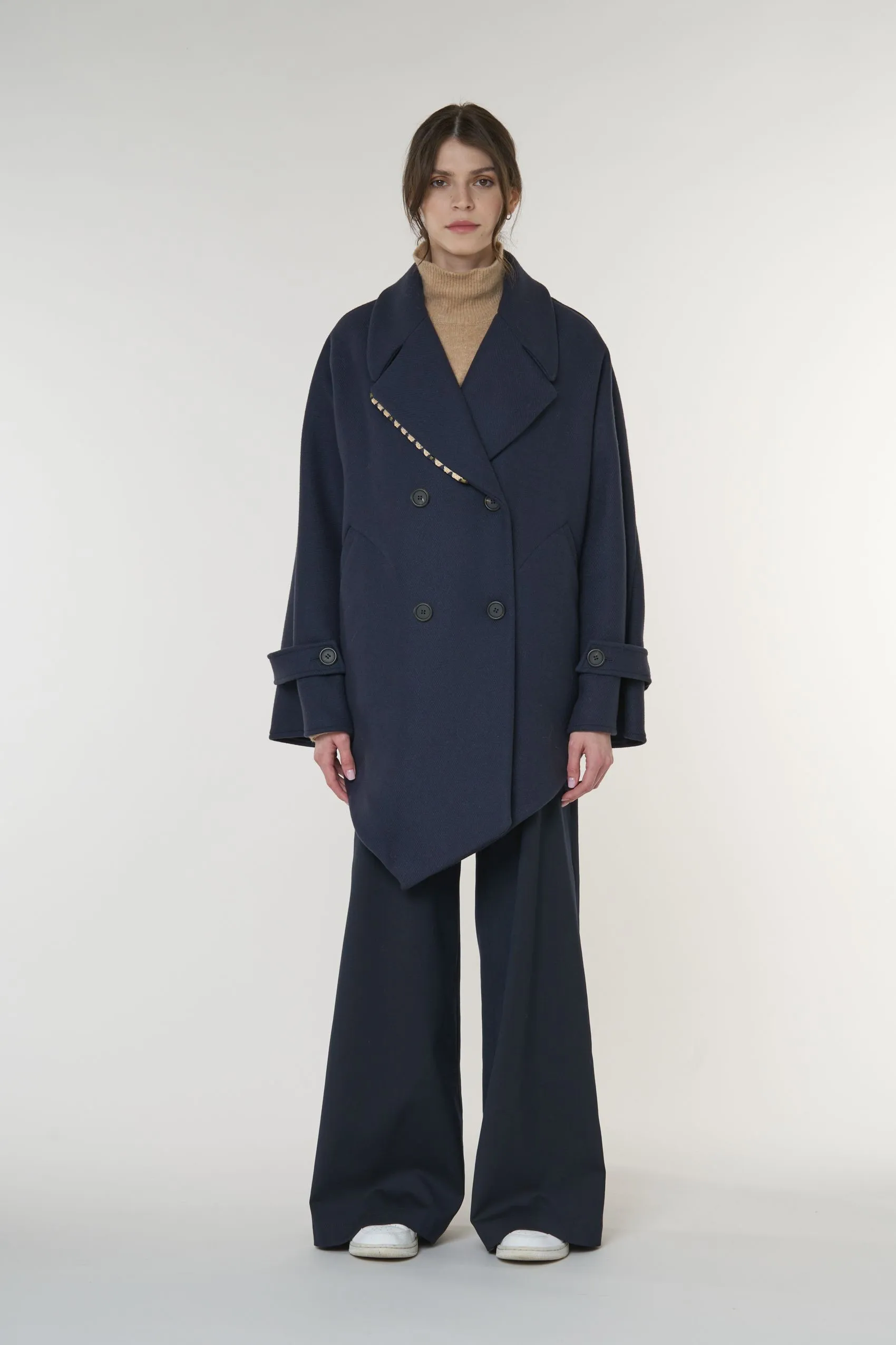 Cappotto doppiopetto in lana 