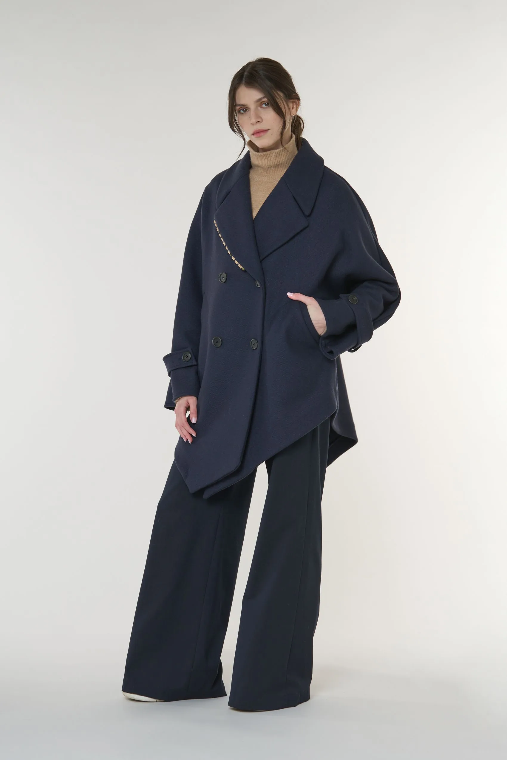 Cappotto doppiopetto in lana 