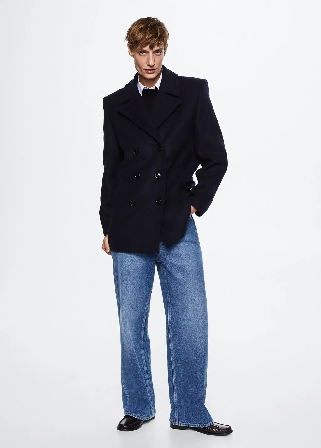 Cappotto lana corto