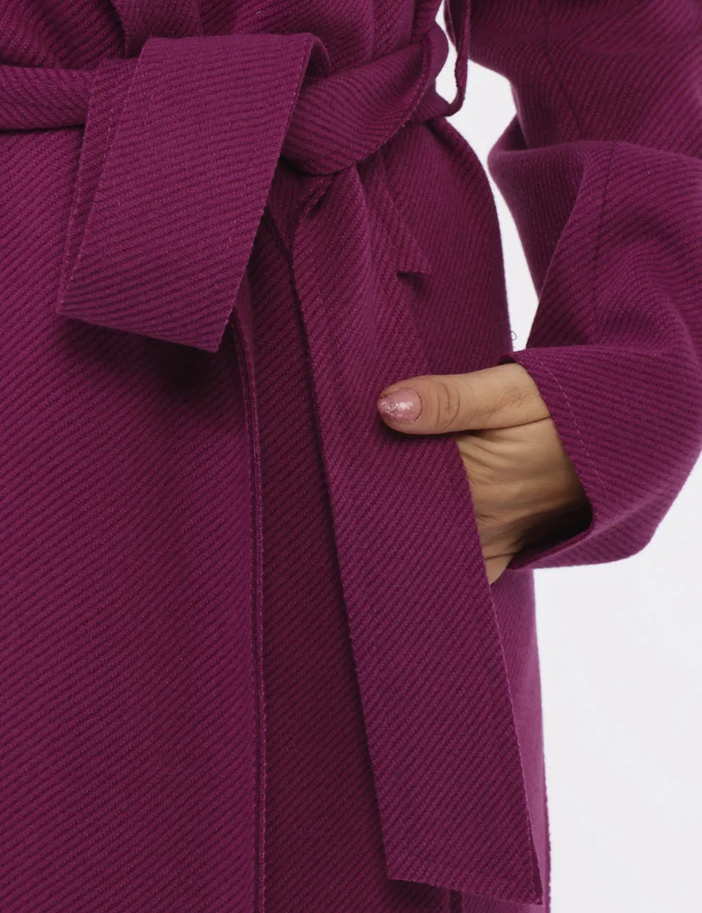 Cappotto Materica Fucsia