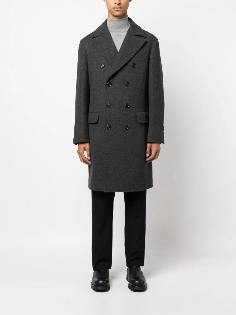 Cappotto misto cashmere grigio
