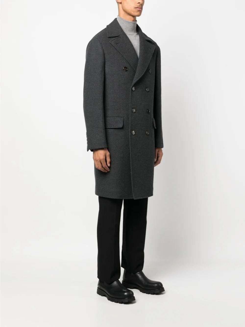 Cappotto misto cashmere grigio