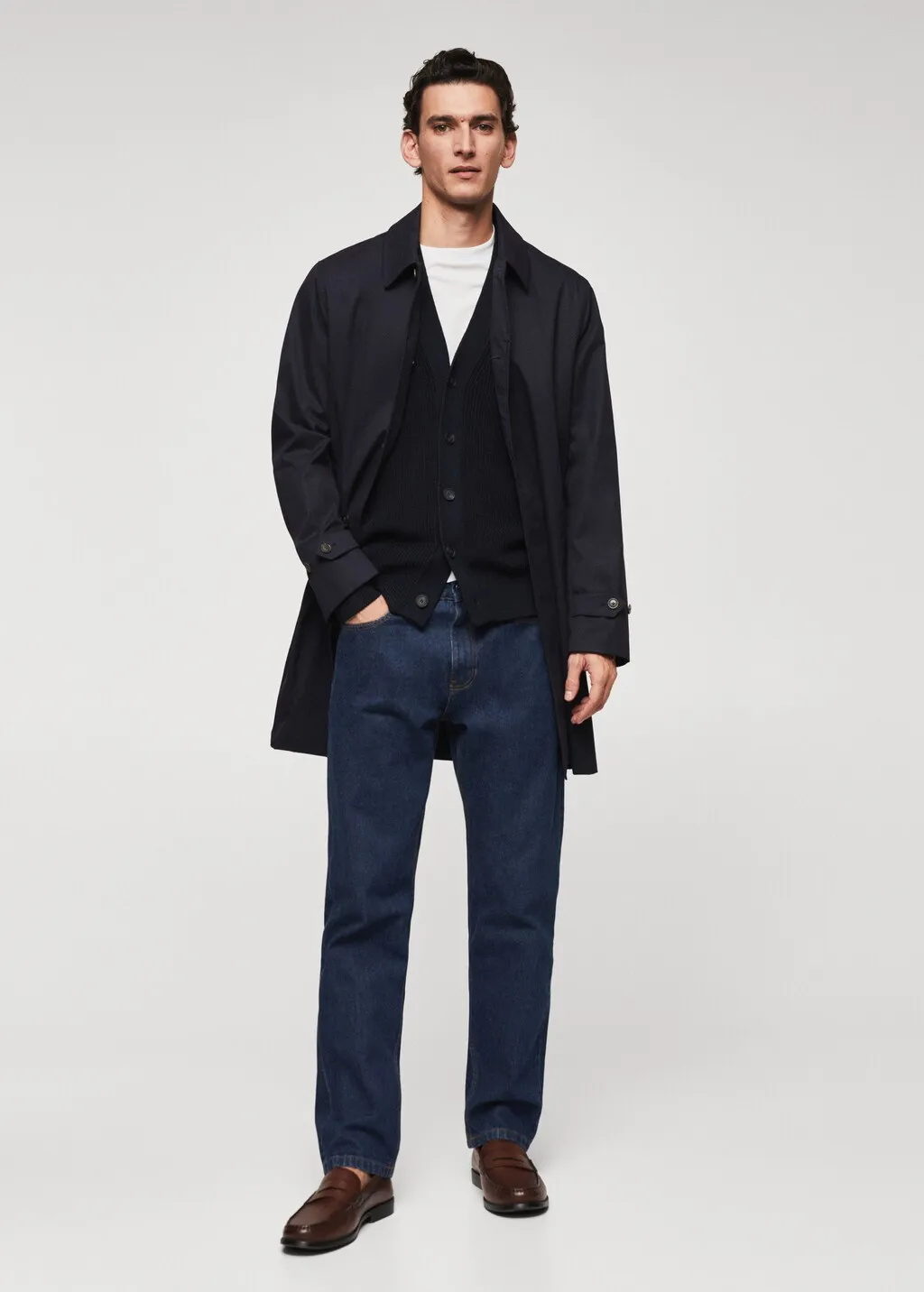 Cardigan cotone testurizzato
