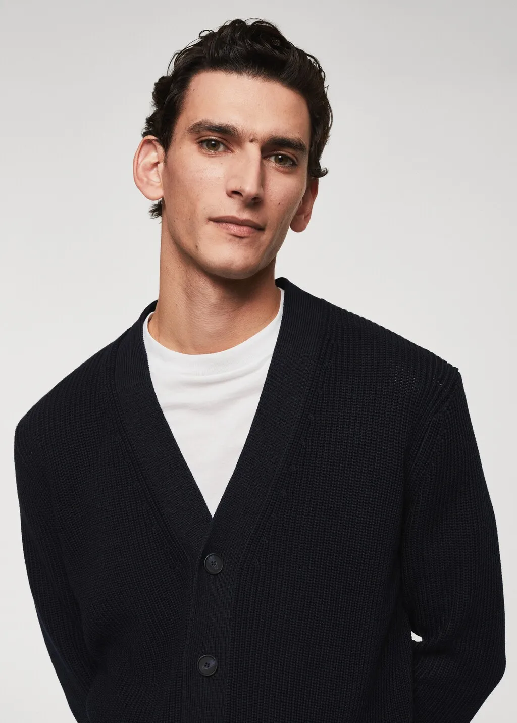 Cardigan cotone testurizzato