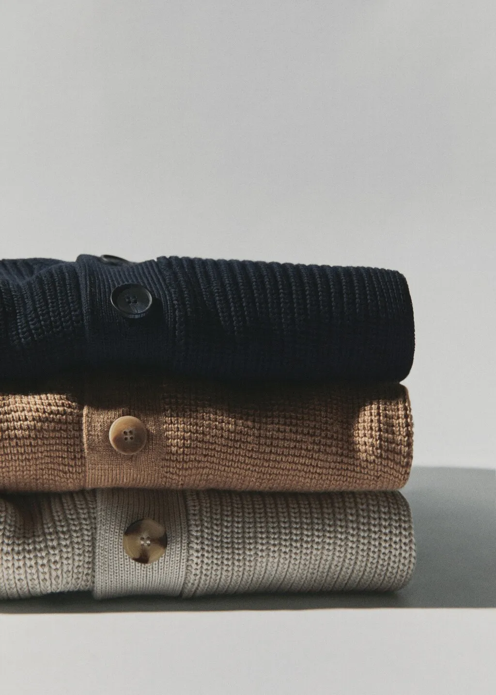 Cardigan cotone testurizzato