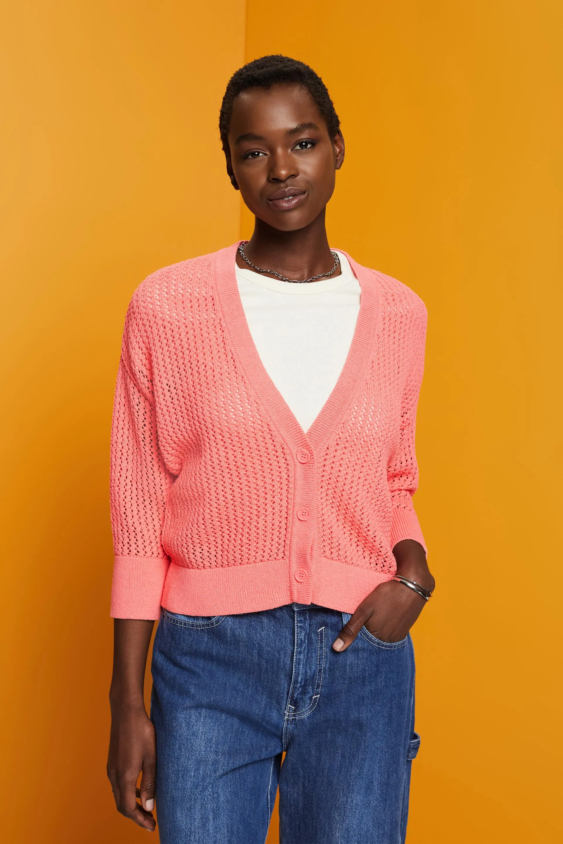 Cardigan in maglia aperto