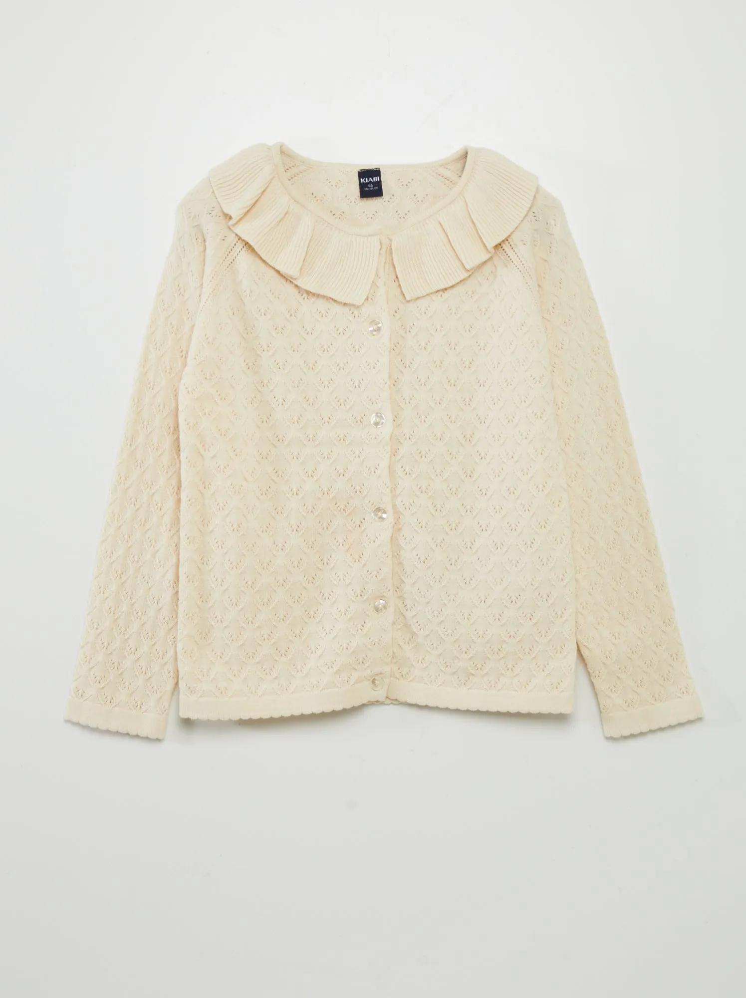 Cardigan in maglia fantasia - BIANCO