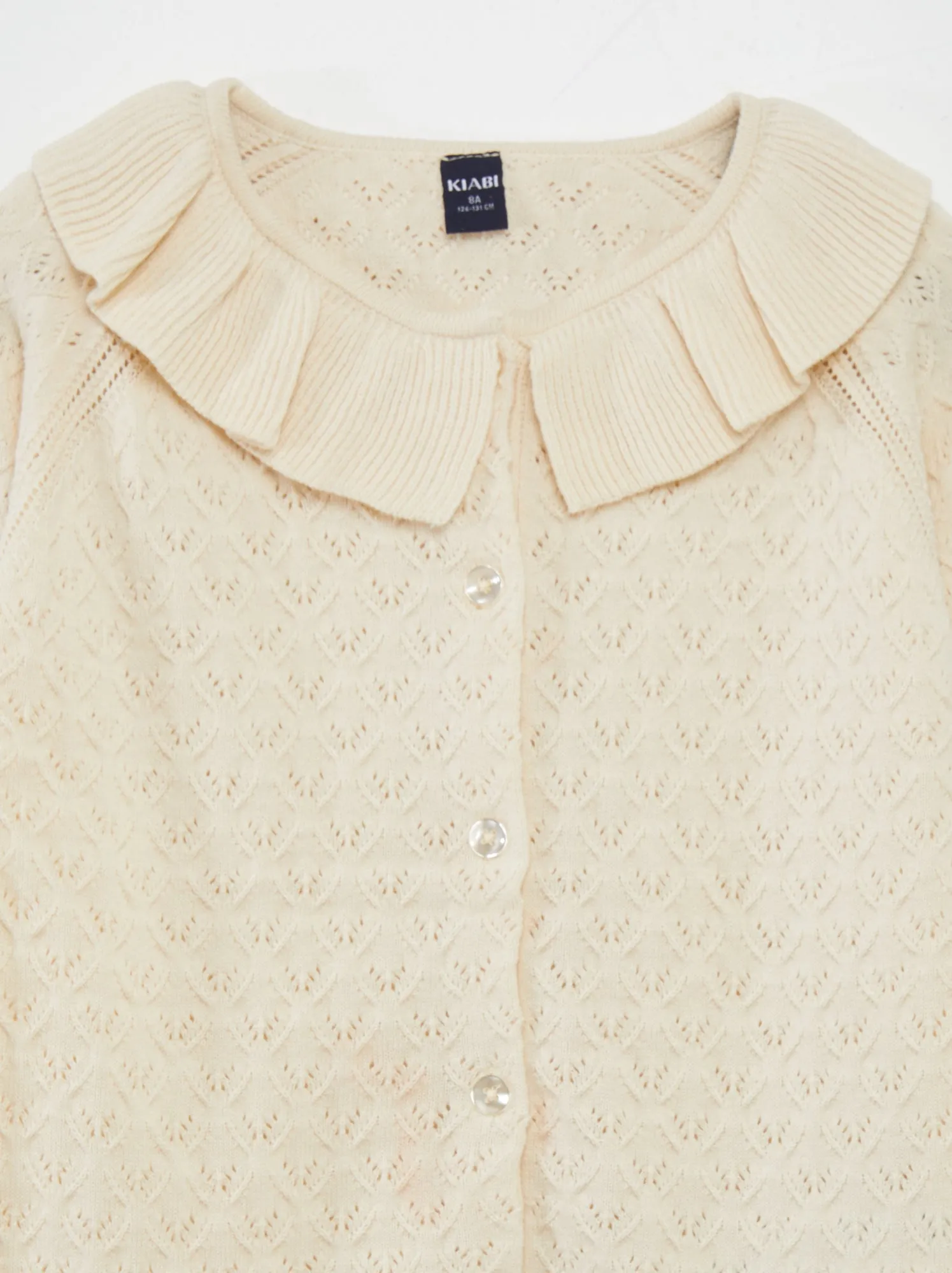 Cardigan in maglia fantasia - BIANCO