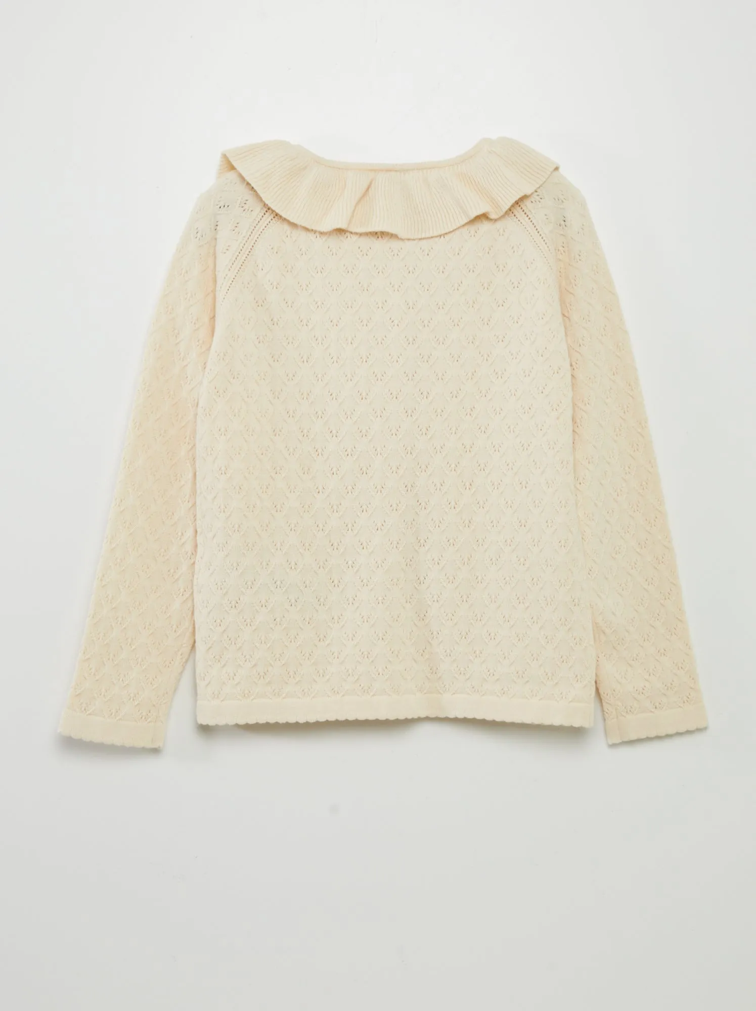 Cardigan in maglia fantasia - BIANCO