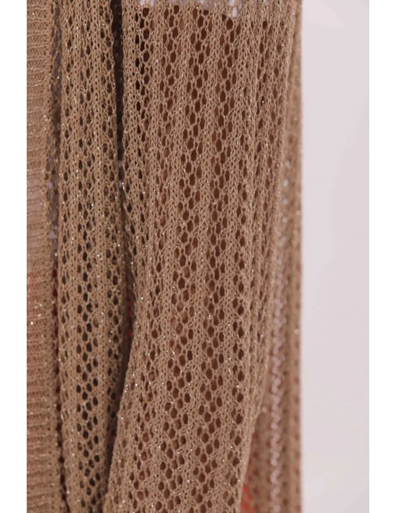 CARDIGAN LUNGO TRAFORATO LUREX