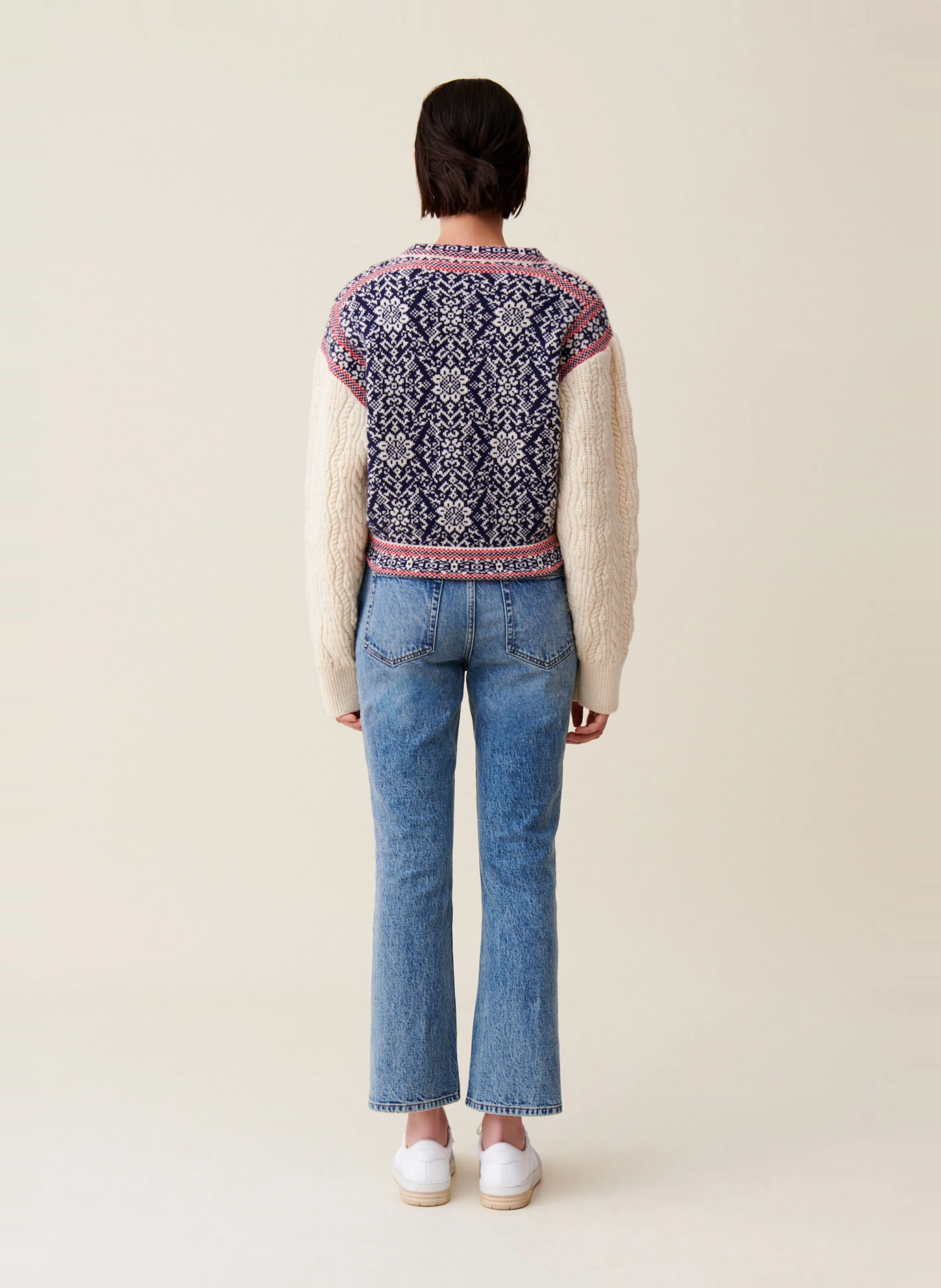  CLAUDIE PIERLOT   Cardigan in maglia intrecciata in lana | Multicolore