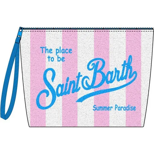 Clutch bag Aline with Mc2 Saint Barth Logo / Pink