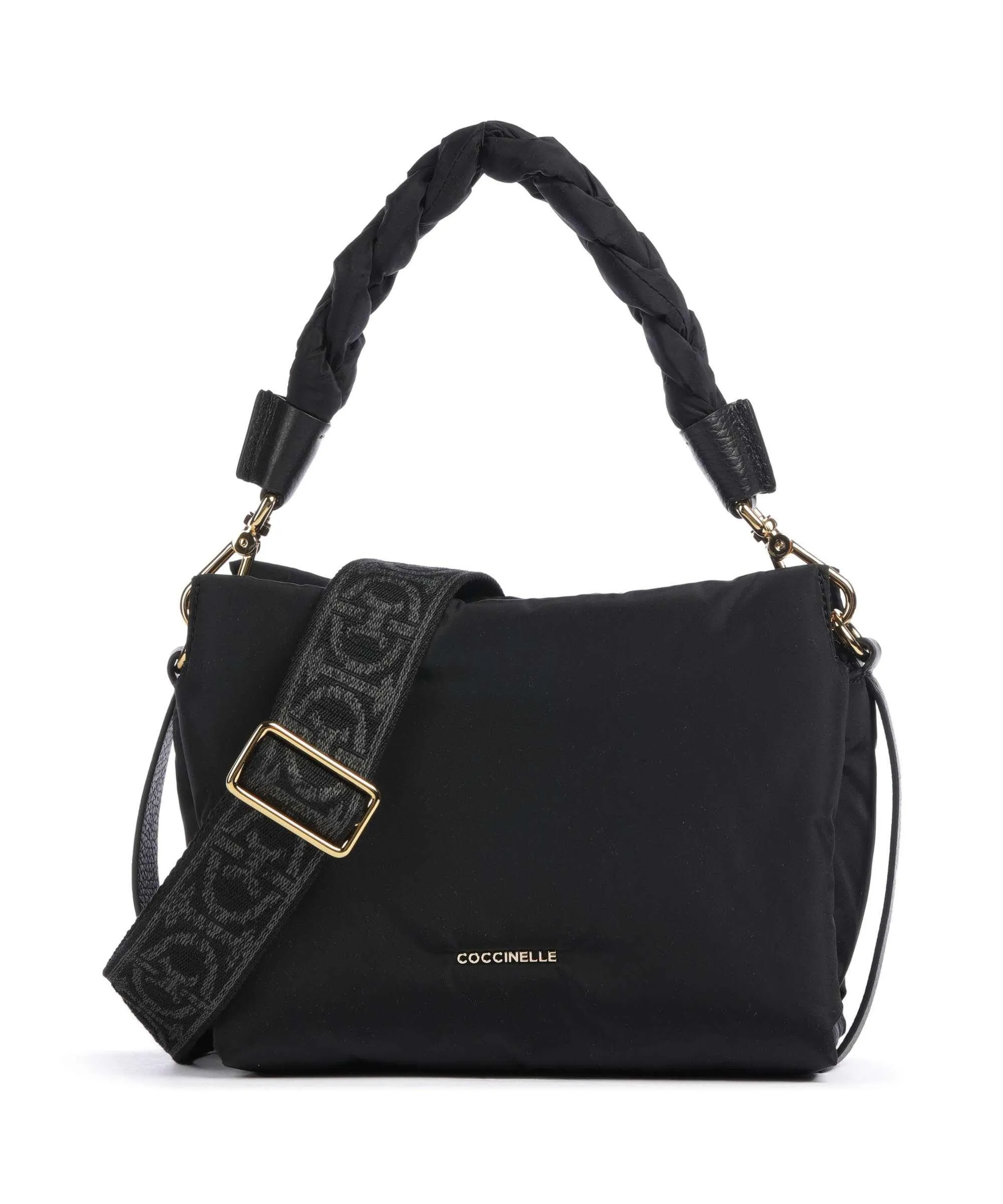  Coccinelle Boheme Puffy Nylon Borsa a mano nylon nero  