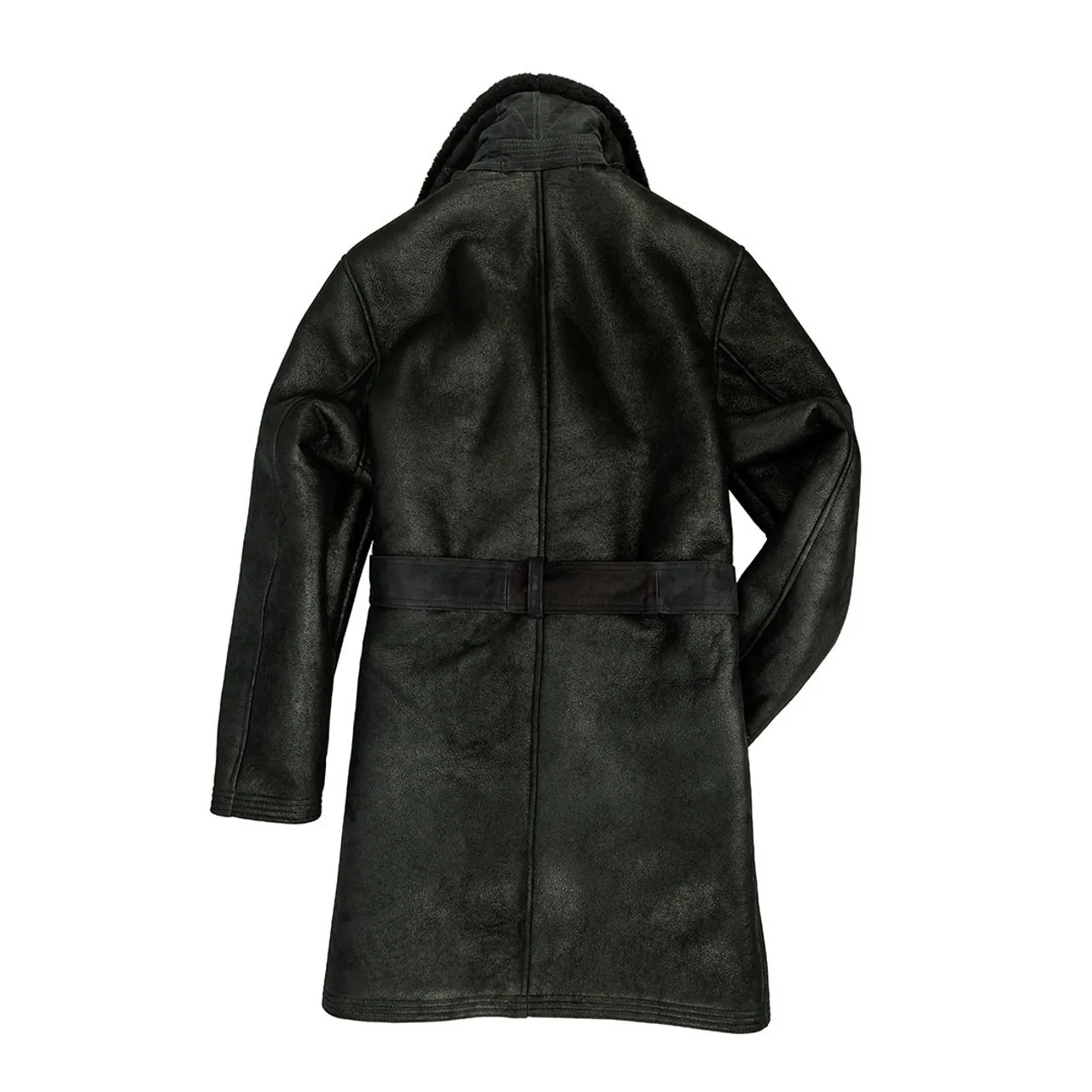 Cockpit USA Uomo The Highview Shearling Trench Nero Prodotto negli Stati Uniti