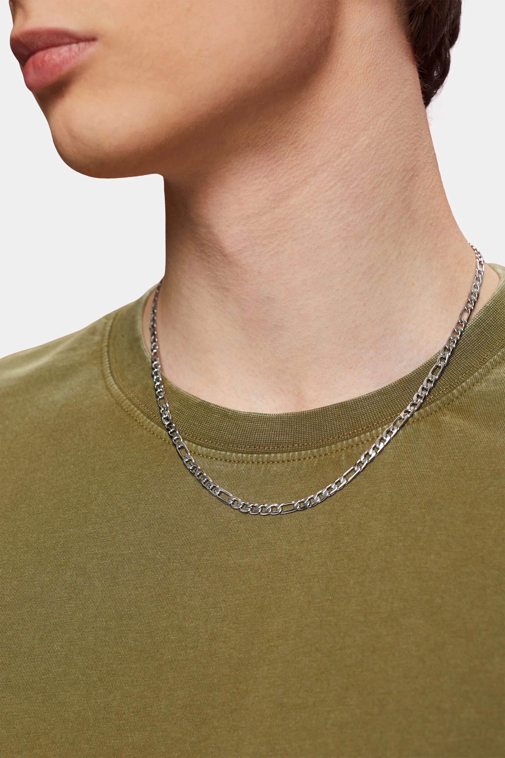 Collana con catena a maglie, acciaio inossidabile