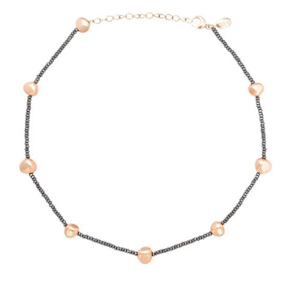 Collana Donna Acciaio B Rock Ematite Rose Breil