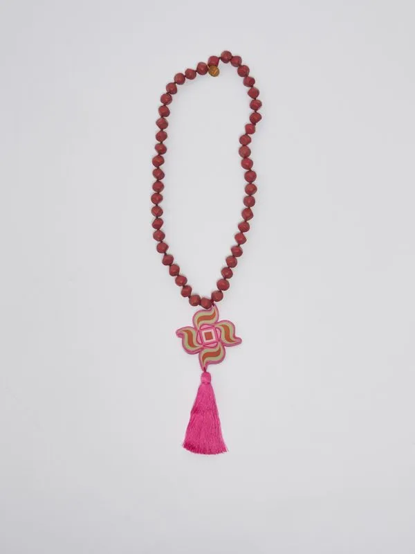 Collana donna Maliparmi con perline Rosa-Verde