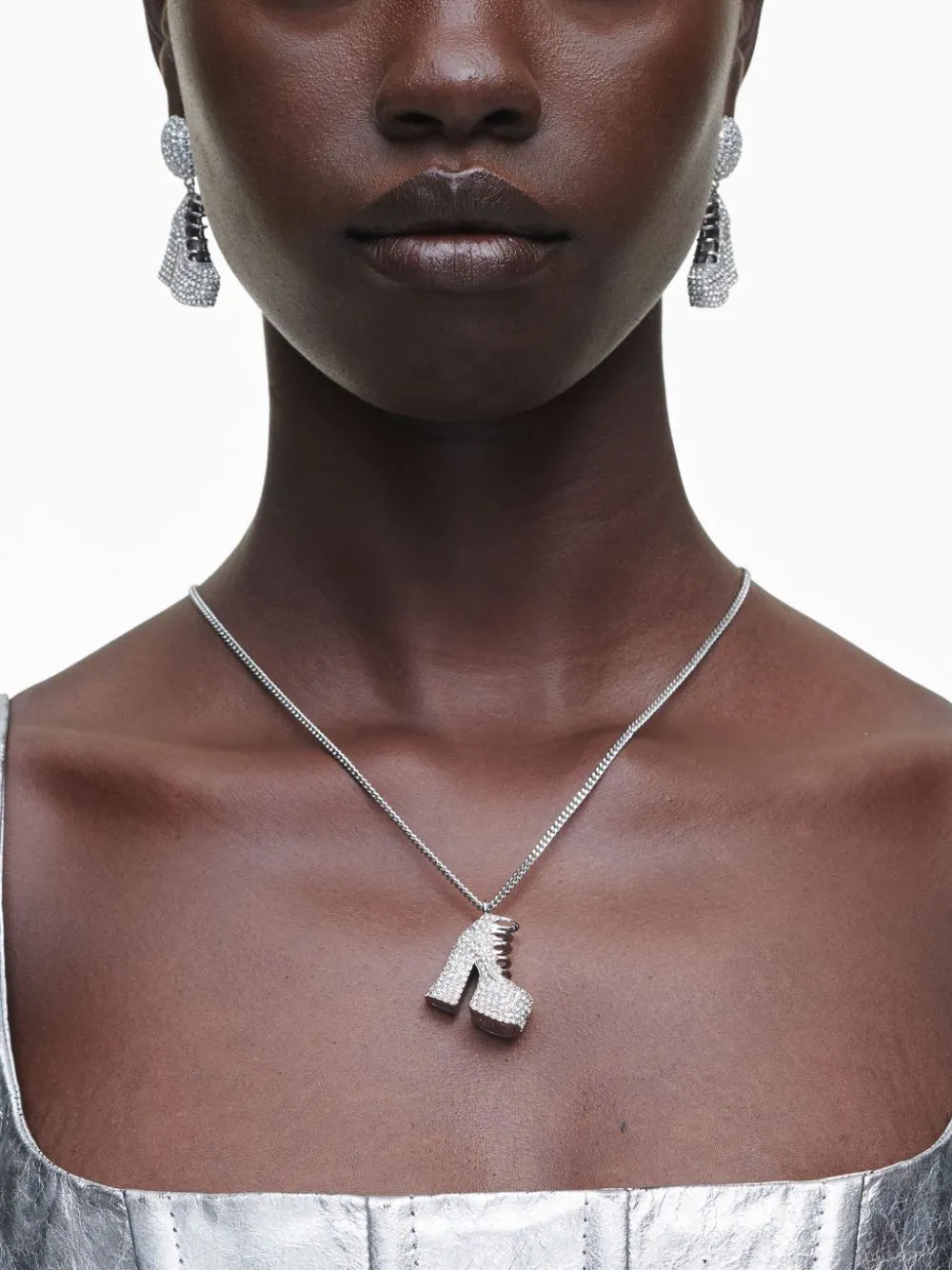 Collana kiki con pendentecolor argento - donna