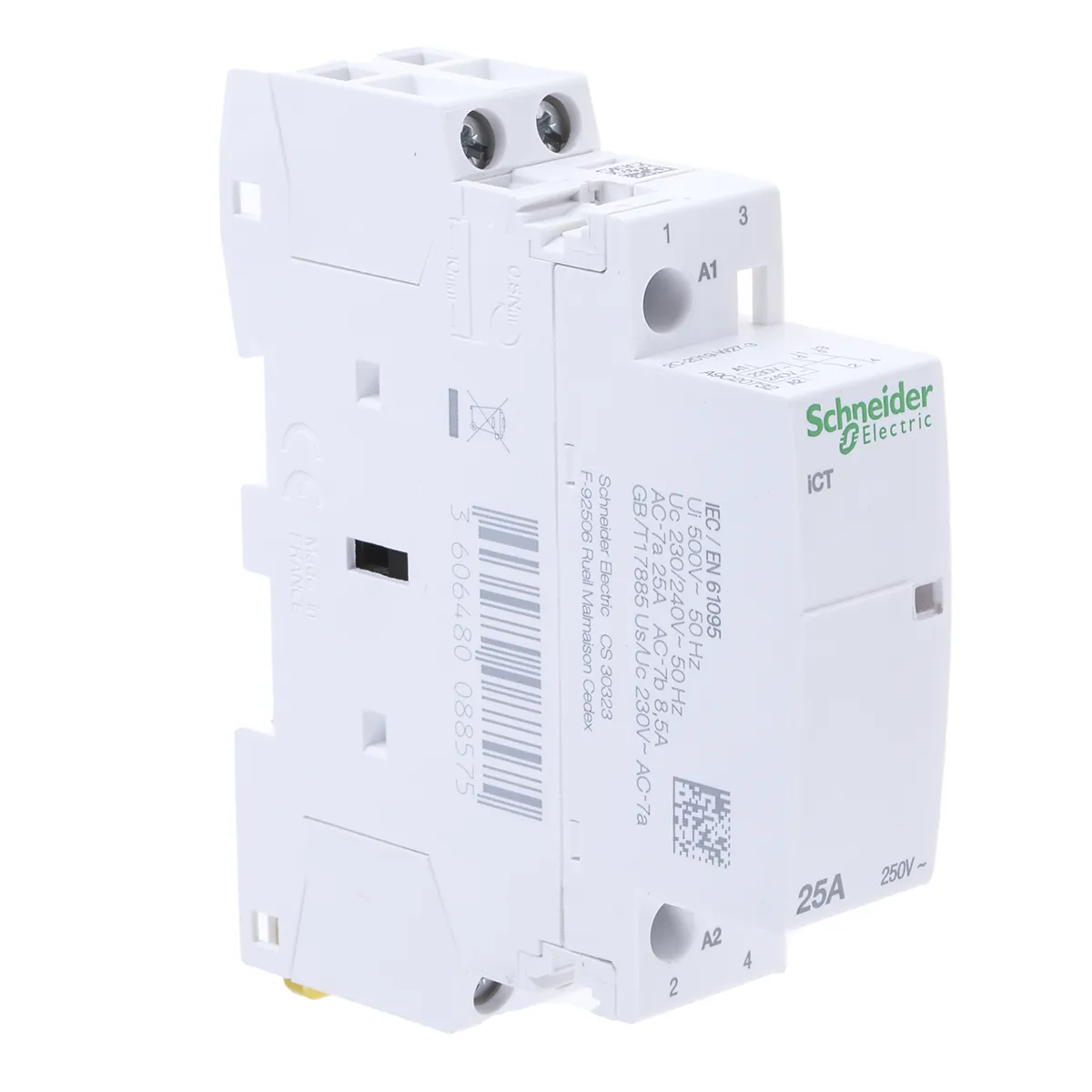 Contattore Schneider Electric, serie iCT, 2 poli, 2 N/A, 25 A, bobina 230 V ca