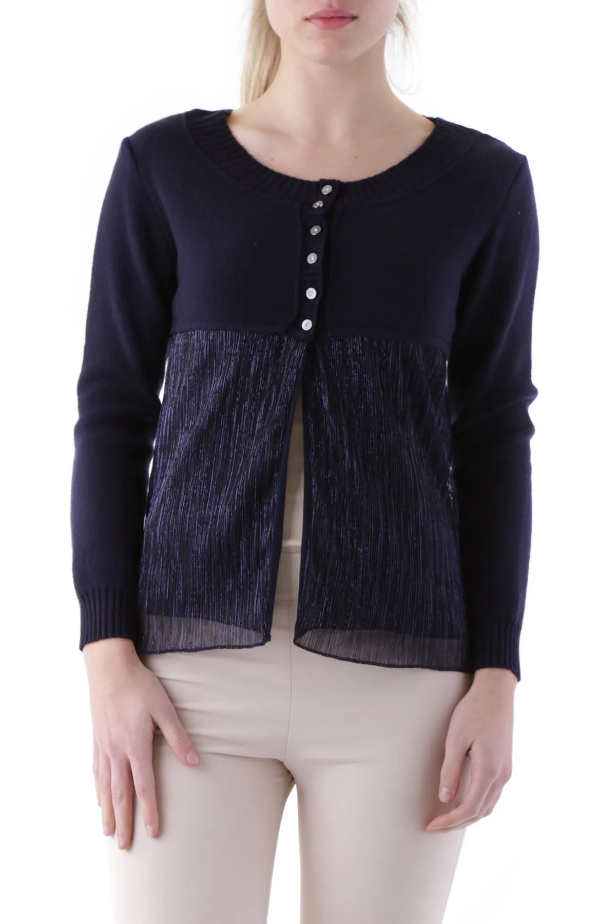 Cristina Gavioli cardigan blu scuro   