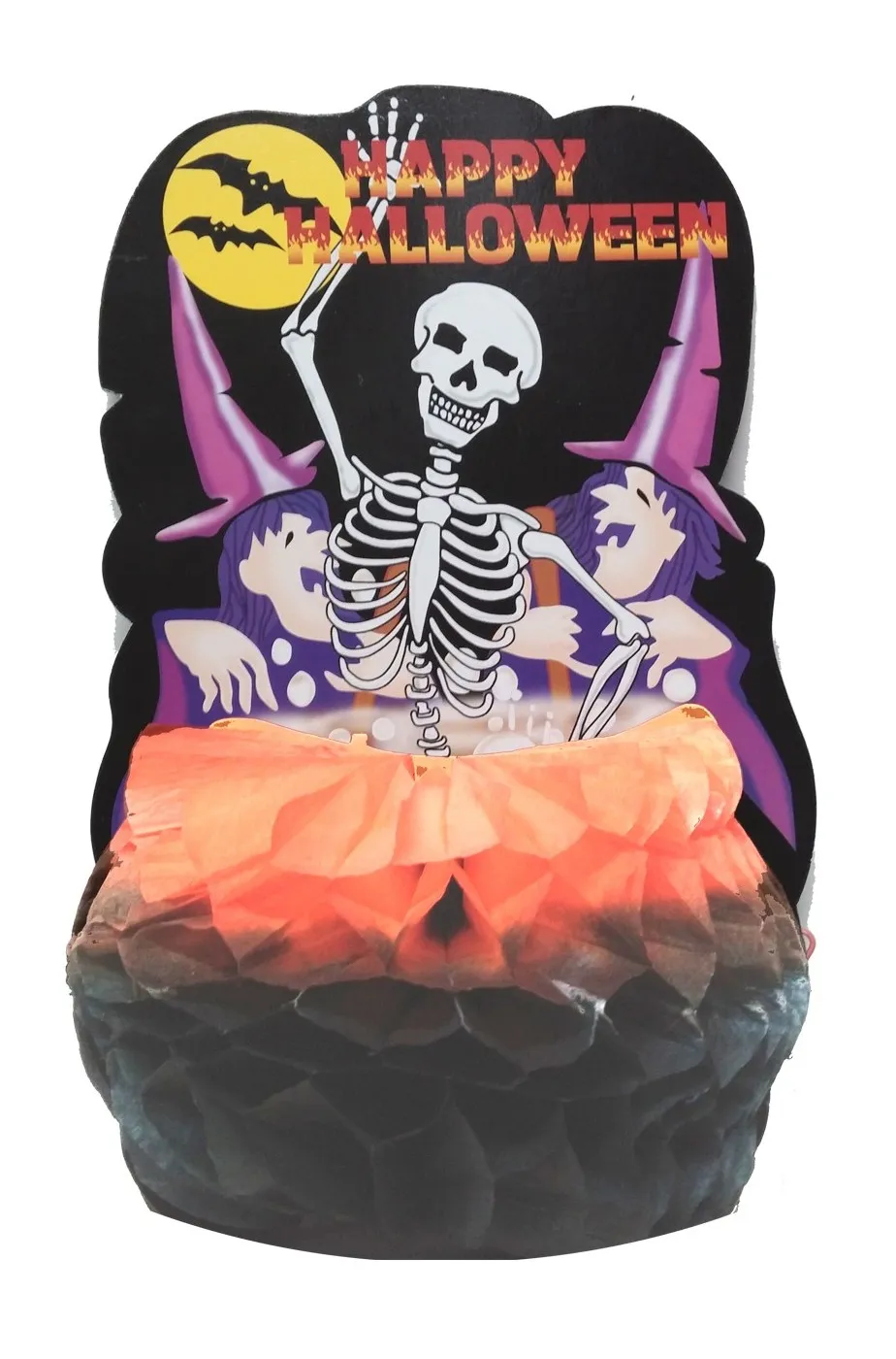 Decorazione Halloween economica calderone con scheletro