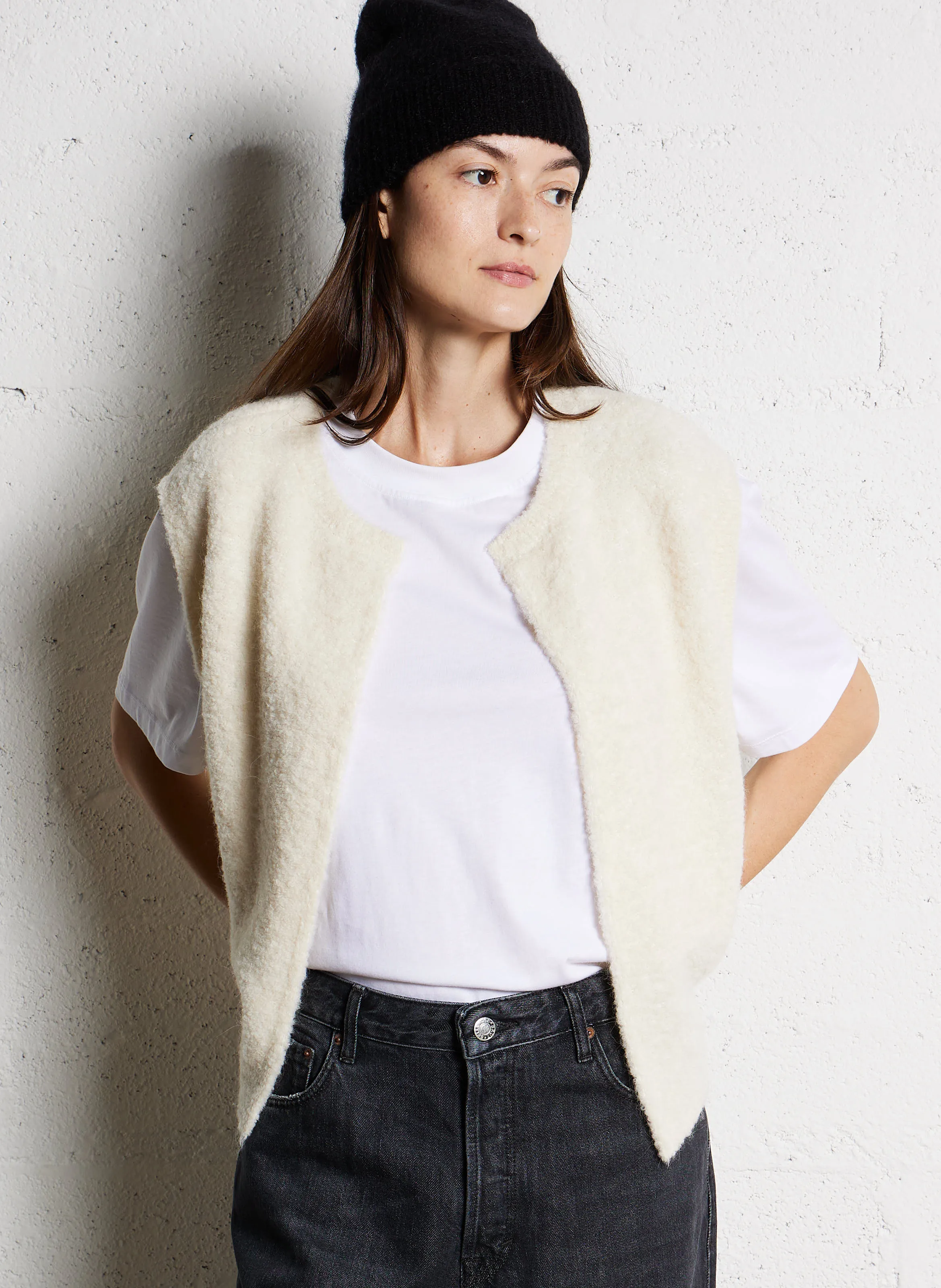  DES PETITS HAUTS   ACHILLE - Cardigan con collo rotondo | Bianco