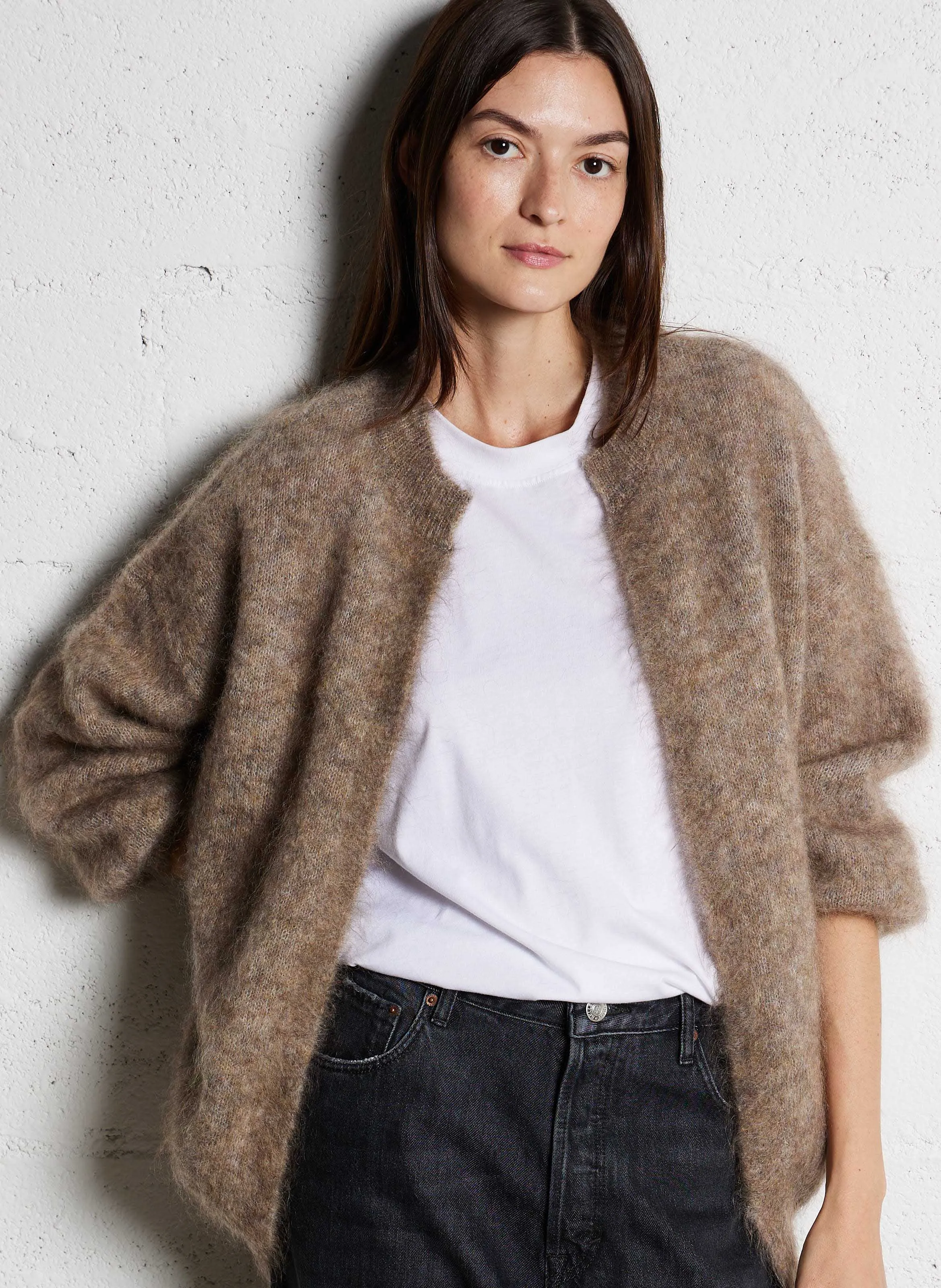  DES PETITS HAUTS   ALTEA - Cardigan girocollo in misto lana | Marrone