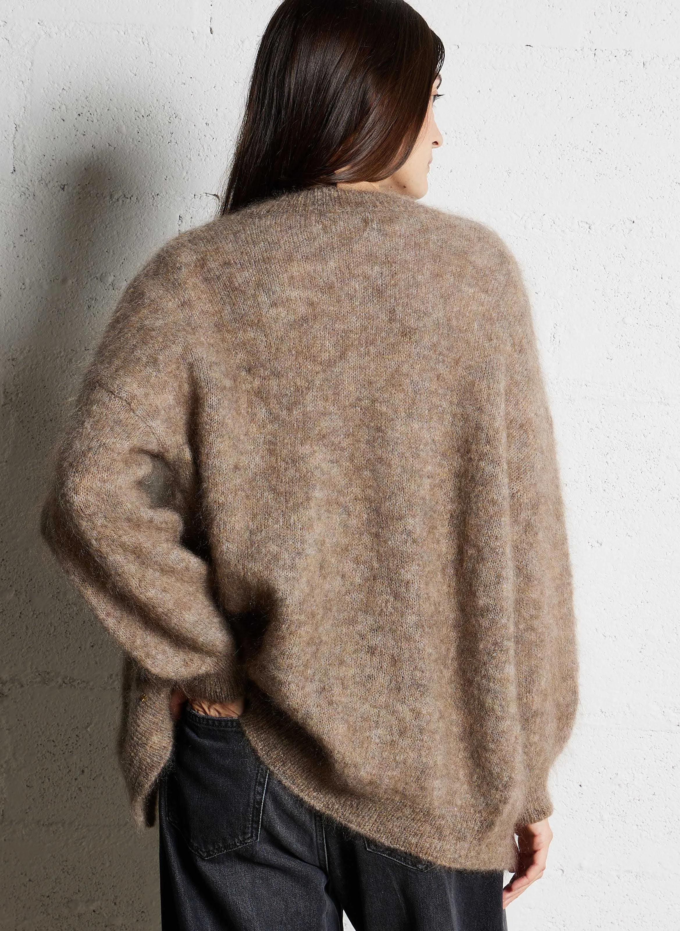  DES PETITS HAUTS   ALTEA - Cardigan girocollo in misto lana | Marrone