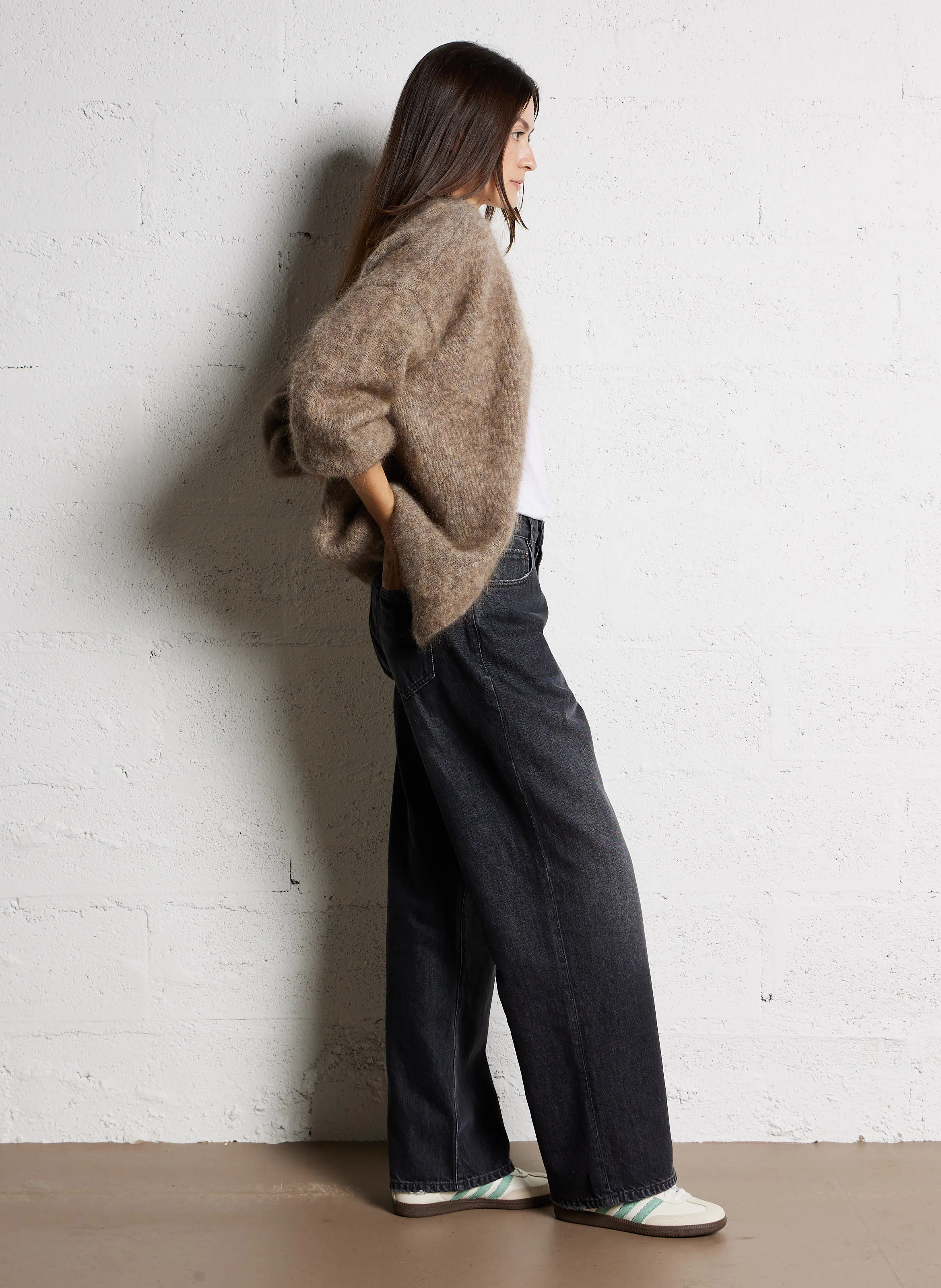  DES PETITS HAUTS   ALTEA - Cardigan girocollo in misto lana | Marrone