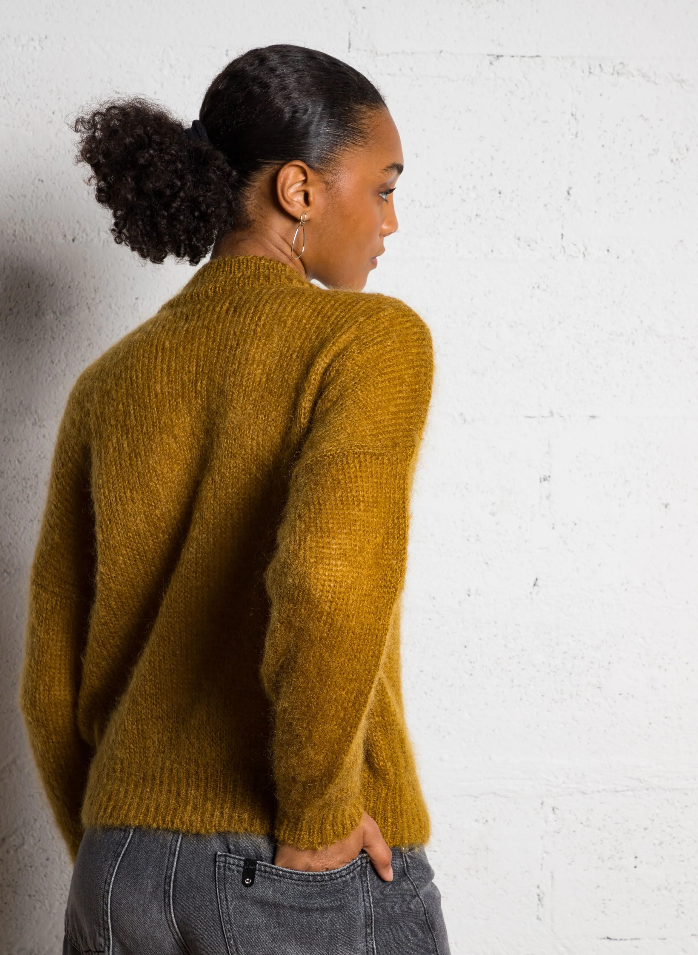  DES PETITS HAUTS   CHIDONIE - Cardigan girocollo in misto lana | Arancione