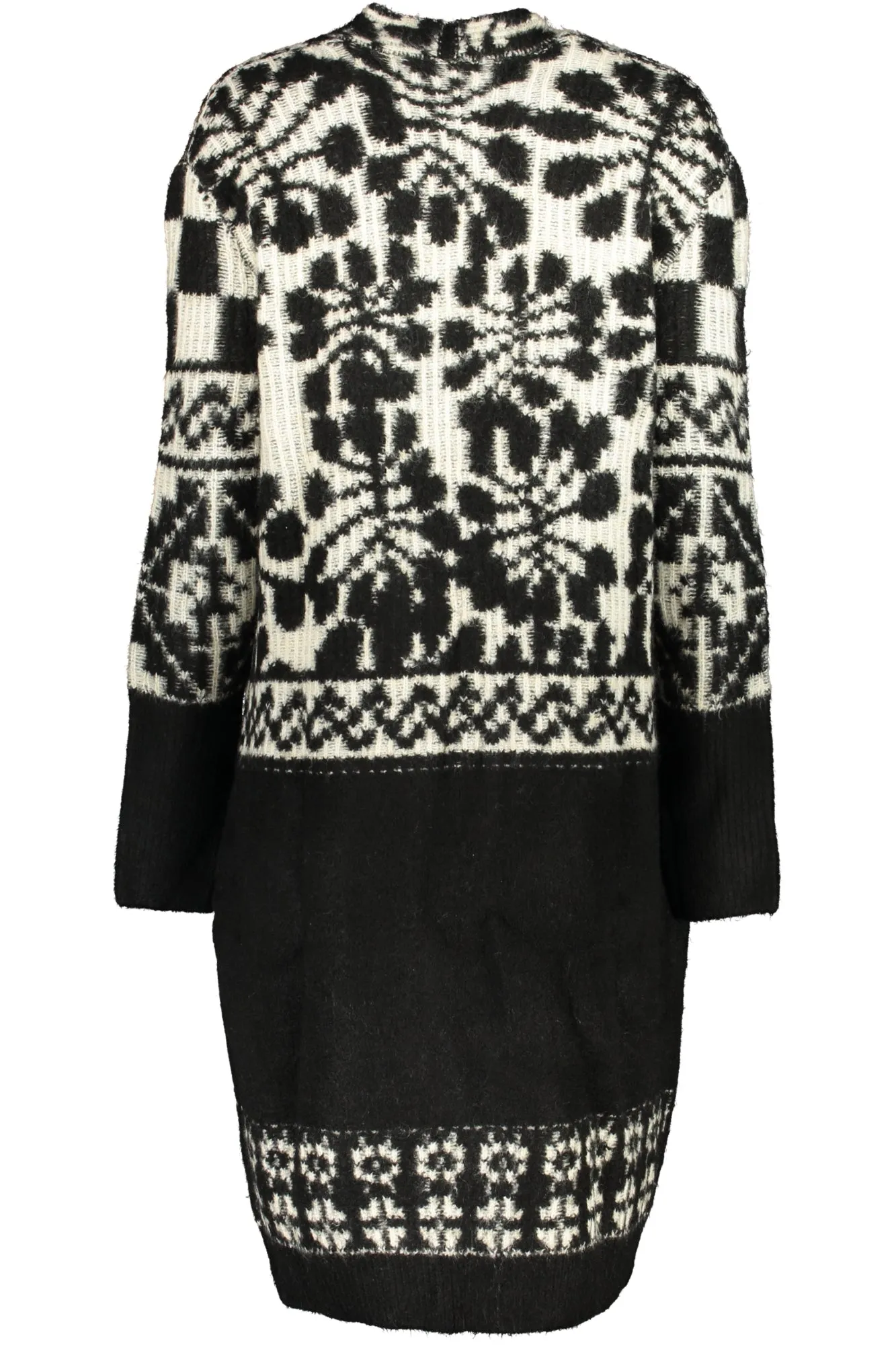 Desigual maxi cardigan nero e bianco   
