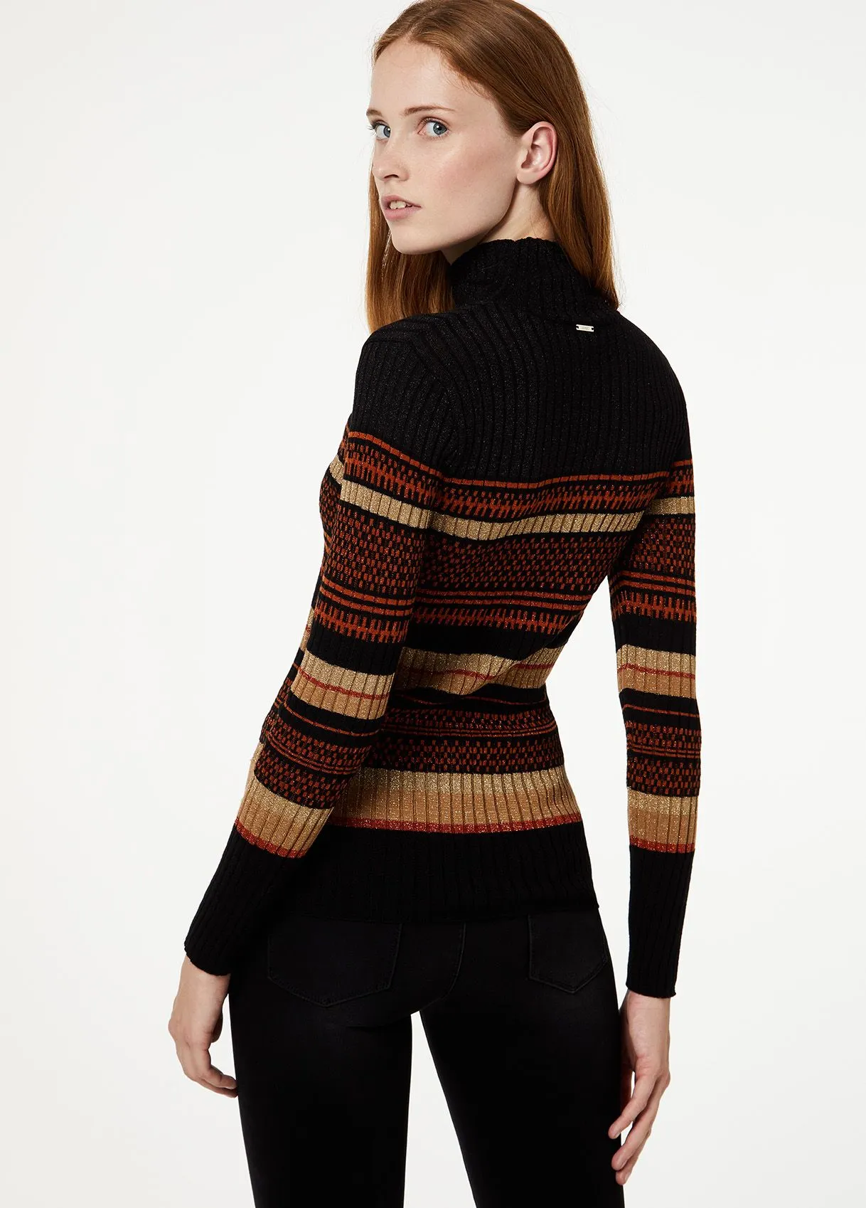 Dolcevita jacquard con lurex