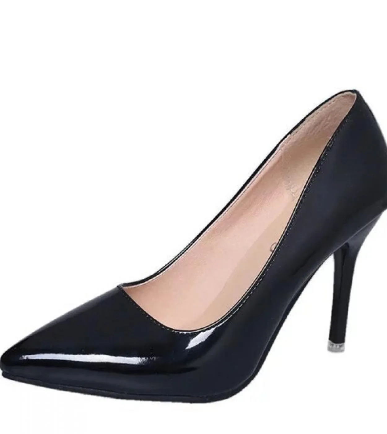 Décolleté da donna Scarpe con tacco alto 10cm Stiletto Punta a punta Donna Scarpe da festa Office Lady Festa di nozze Plus Size