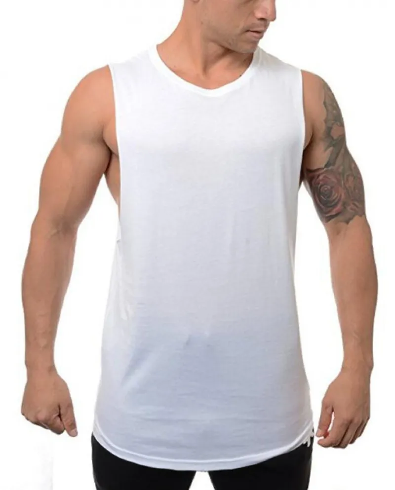 Estate Solid Bodybuilding Stringer Canotte Mens Cotone Sportswear Canotte Gilet Fitness Uomo Palestra Abbigliamento Senza Manich