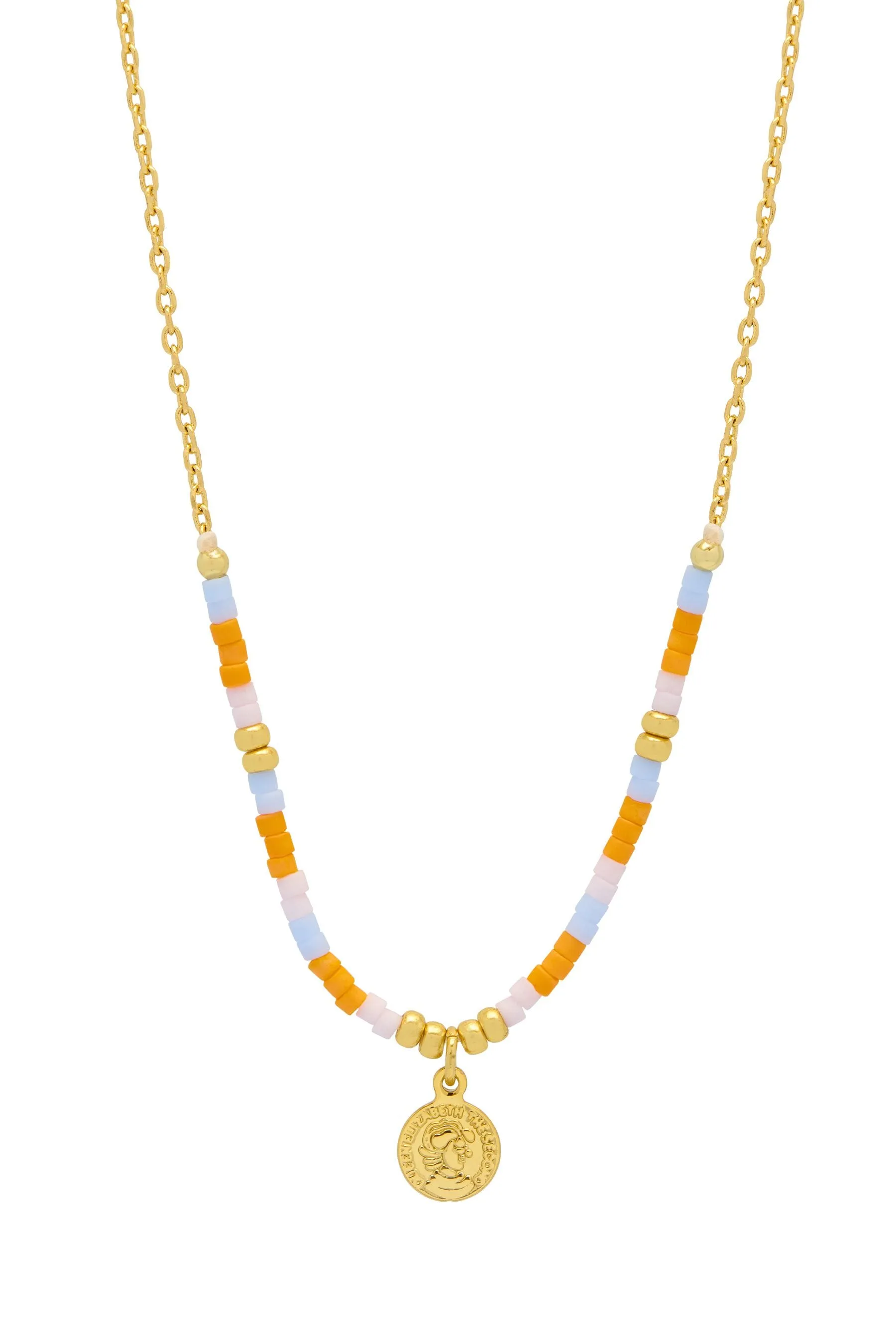 Estella Bartlett Arancione, miyuki - Collana Blu con perline