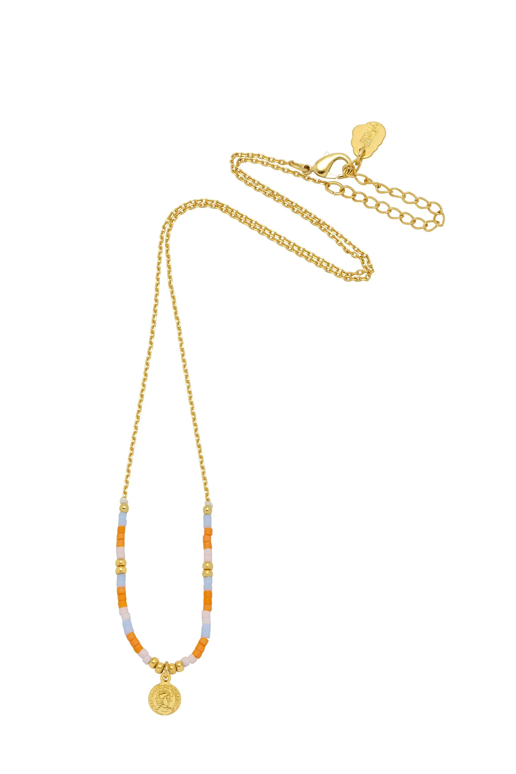 Estella Bartlett Arancione, miyuki - Collana Blu con perline