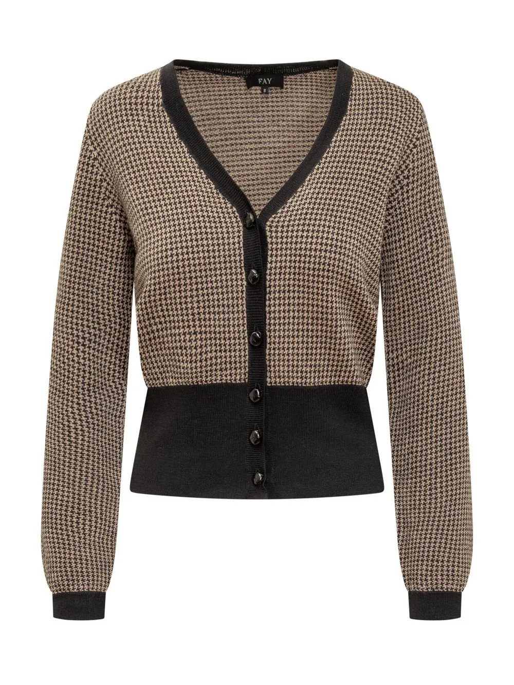 FAY Cardigan Pied de Poule  