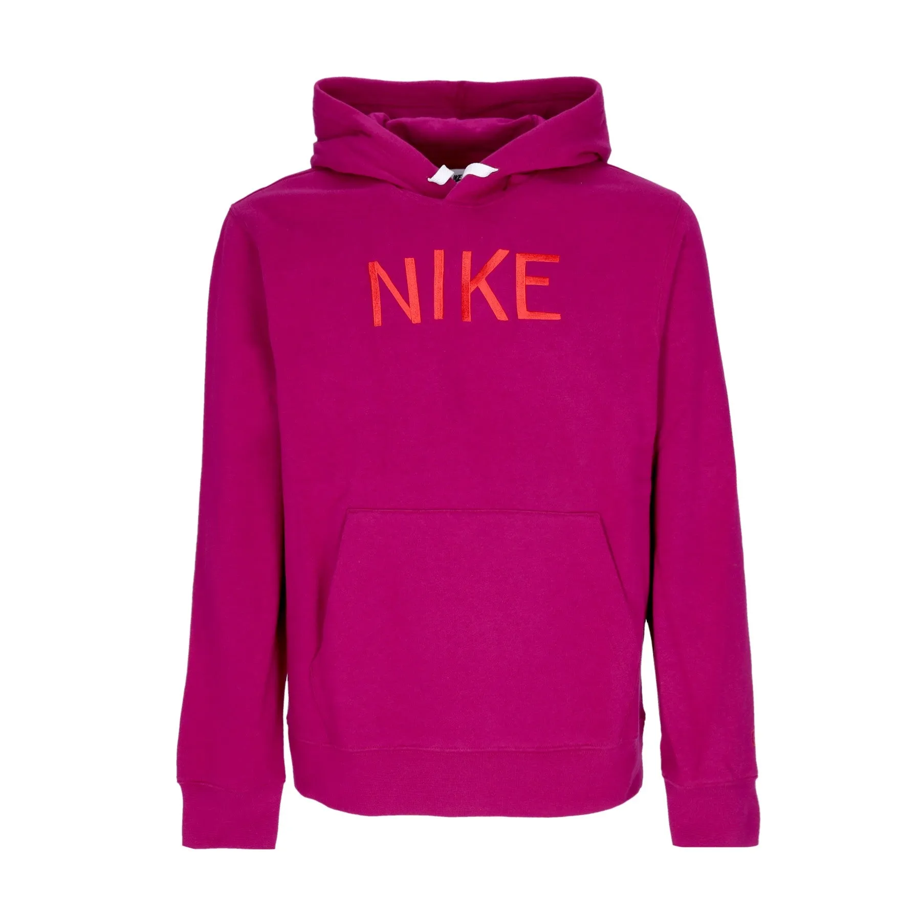 Felpa Cappuccio Uomo Sportswear Hbr-c Bb Pullover Hoodie Dynamic Berry/white/white