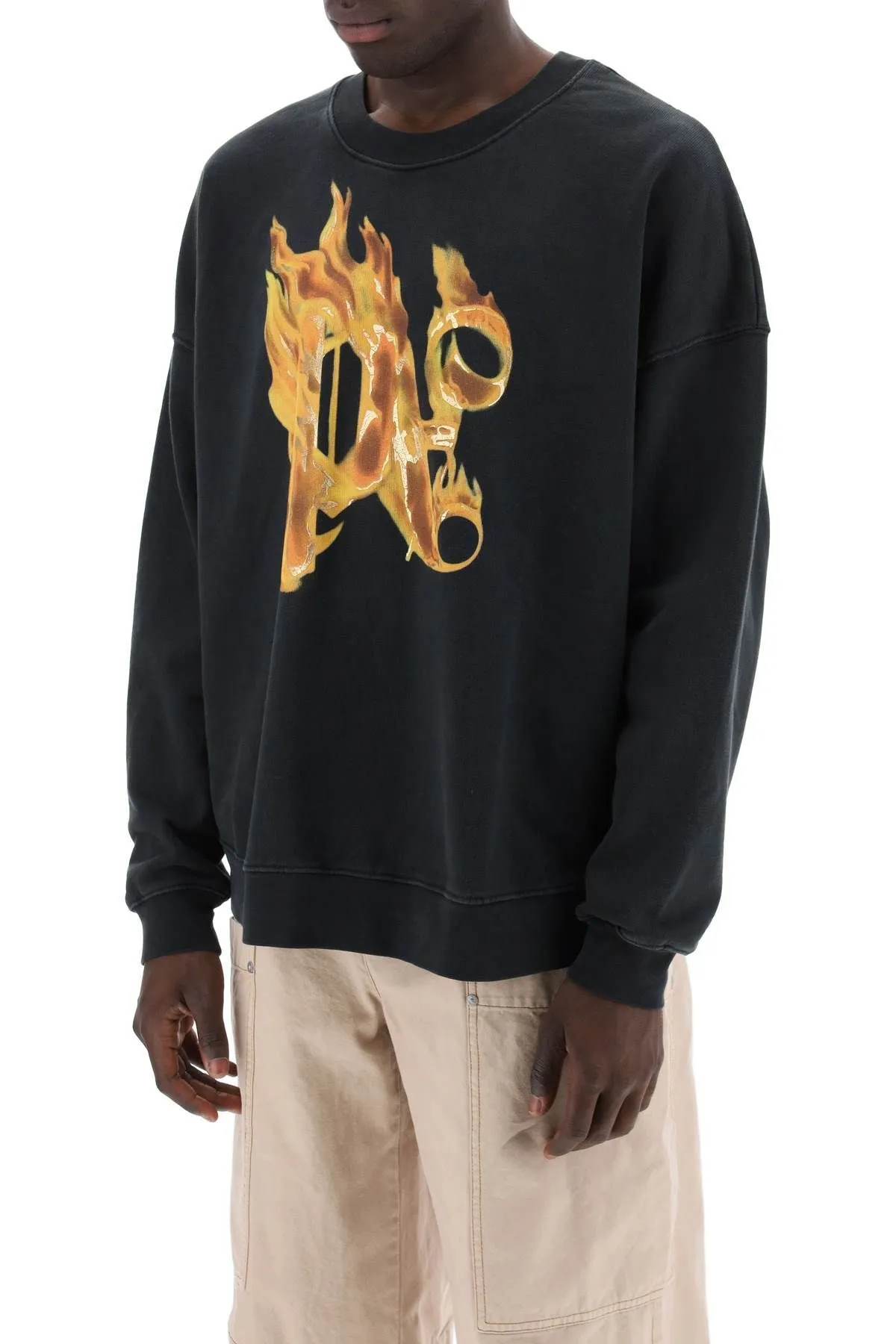 Felpa girocollo Burning Monogram