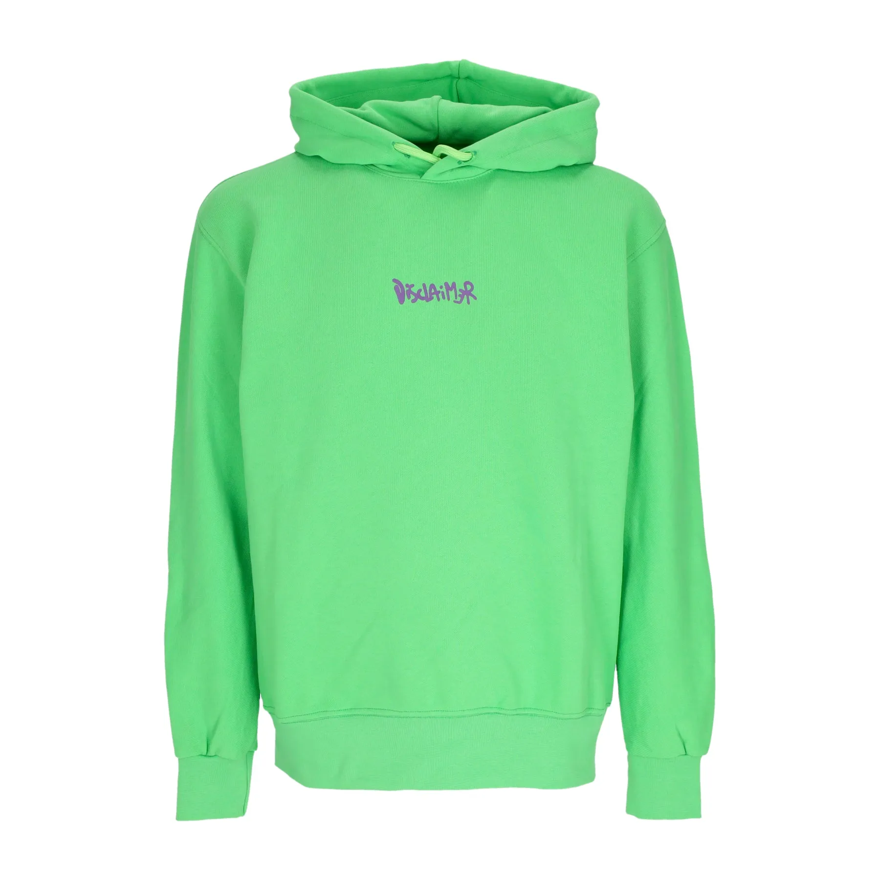 Felpa Leggera Cappuccio Uomo Back Big Logo Hoodie Lime/st Purple