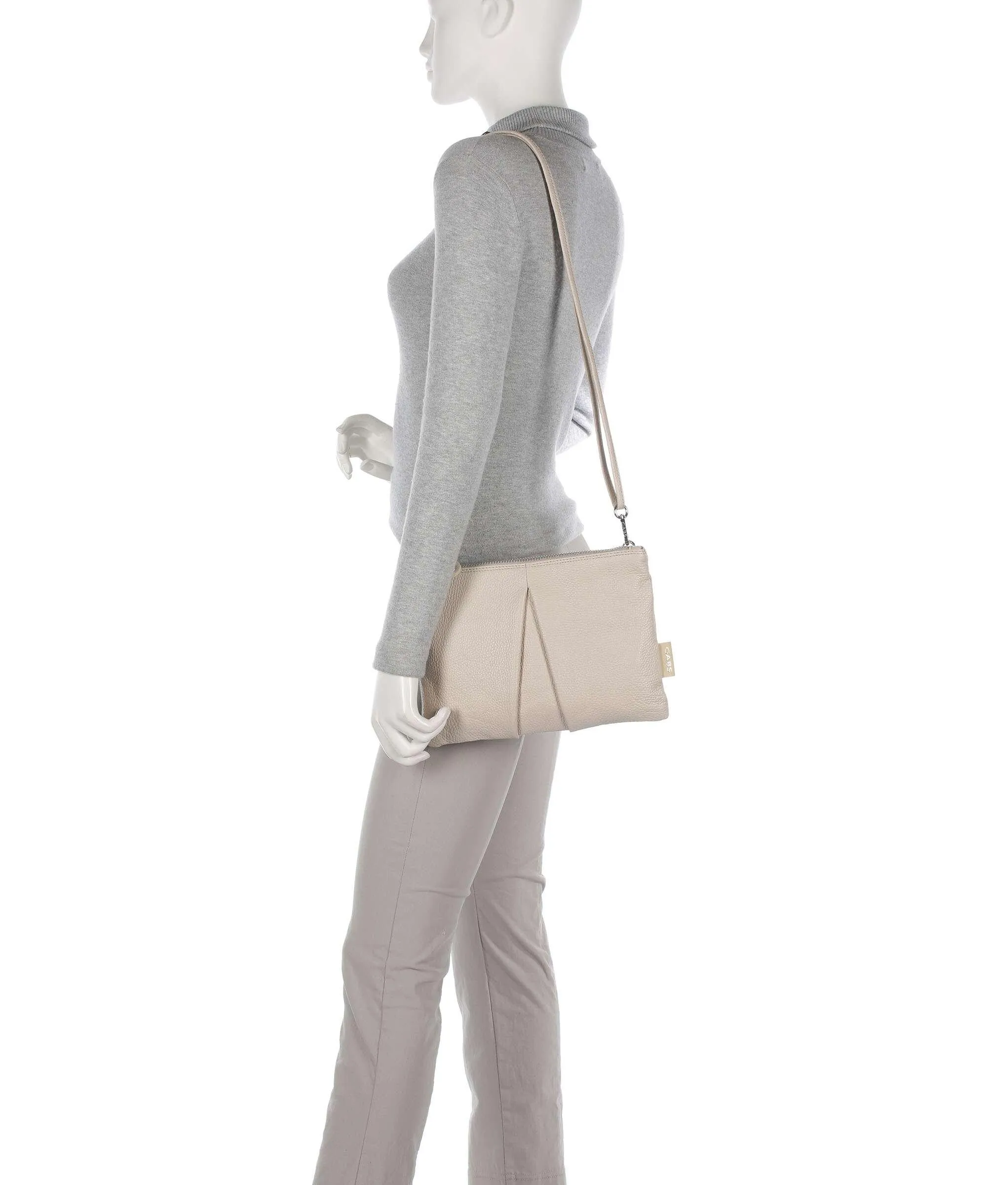  Gabs Beyonce M Borsa a spalla pelle di vitello grana beige  
