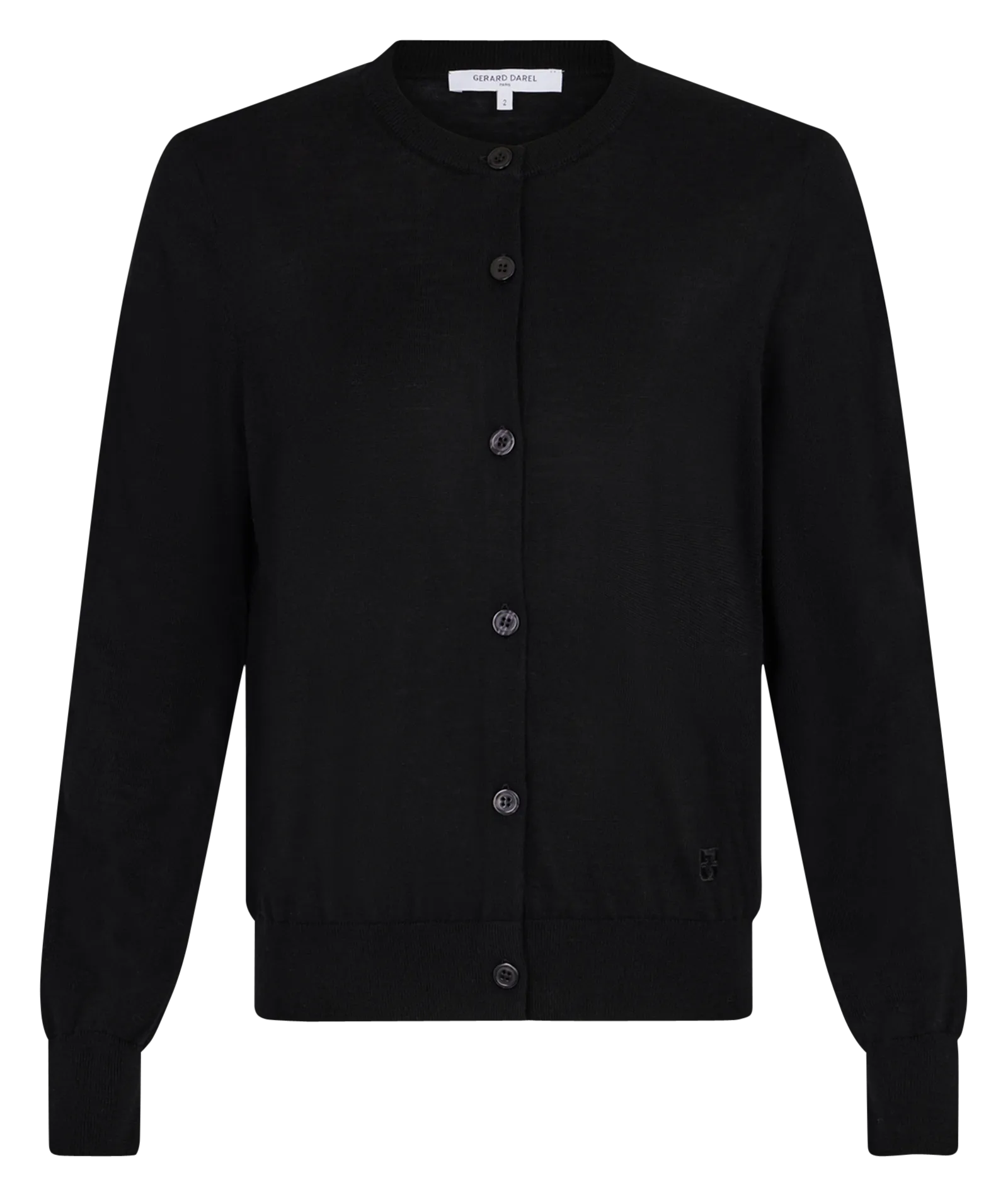  GERARD DAREL   JUSTINE - Cardigan scollo tondo in lana | Nero