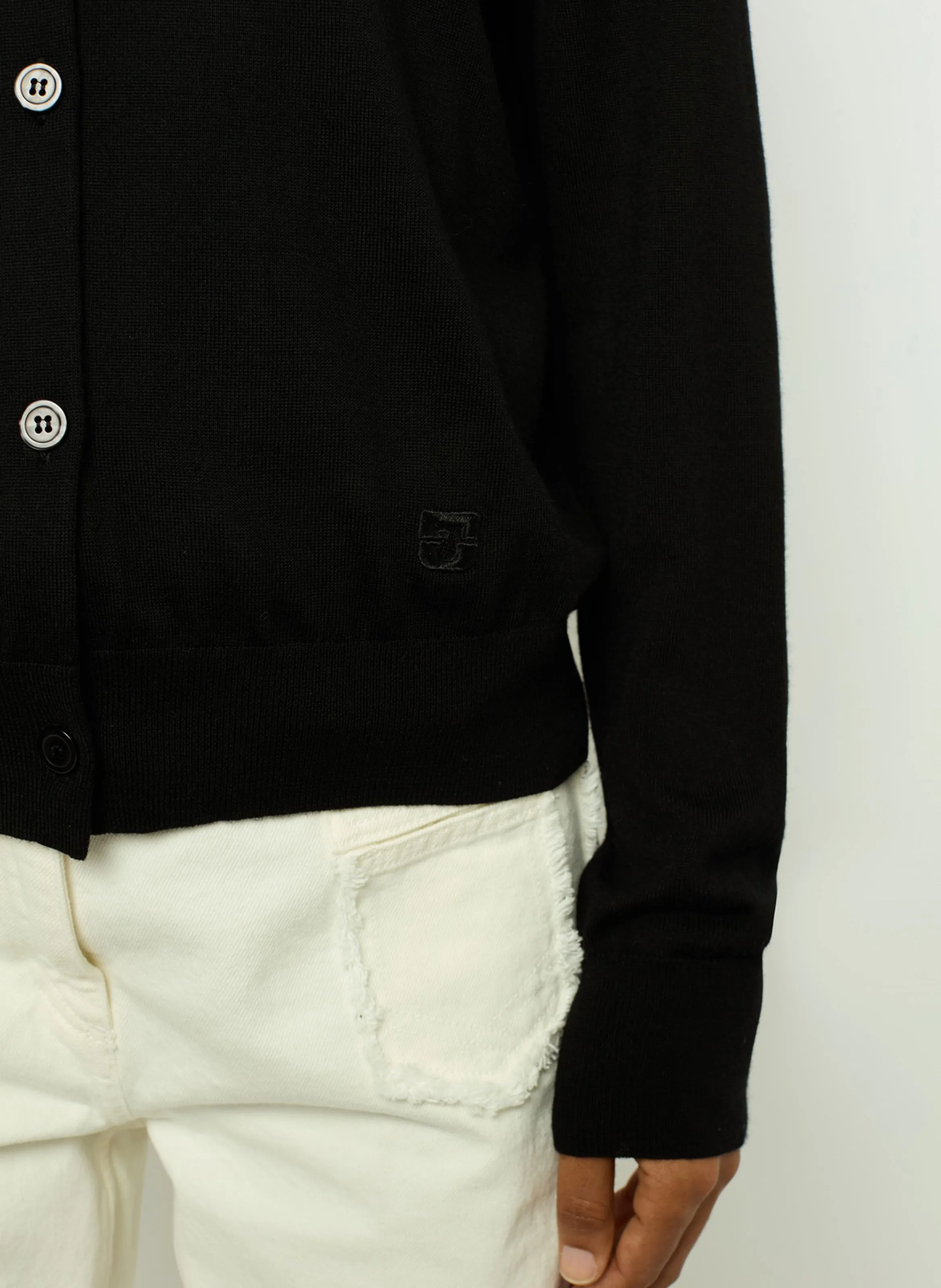  GERARD DAREL   JUSTINE - Cardigan scollo tondo in lana | Nero