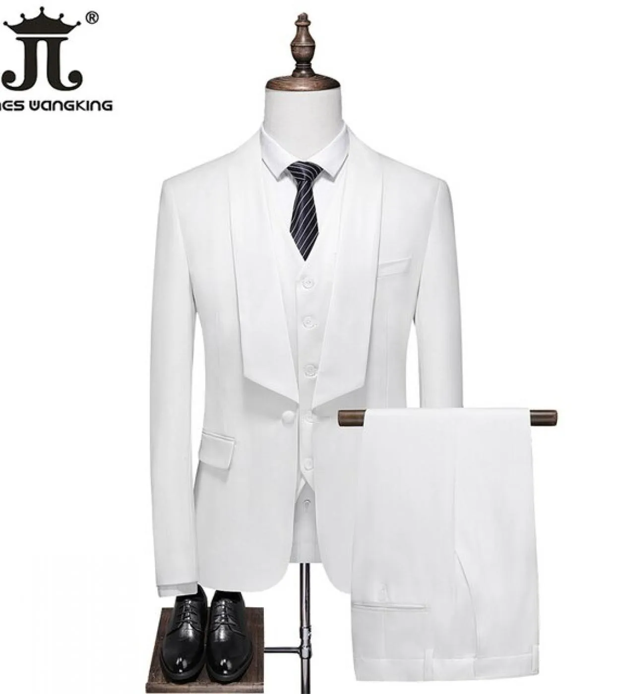 giacca  gilet  pantaloni Nuovo vestito Abiti da uomo Prom  party Smoking Sposo Abito da sposa Moda Slim 3 pezzi