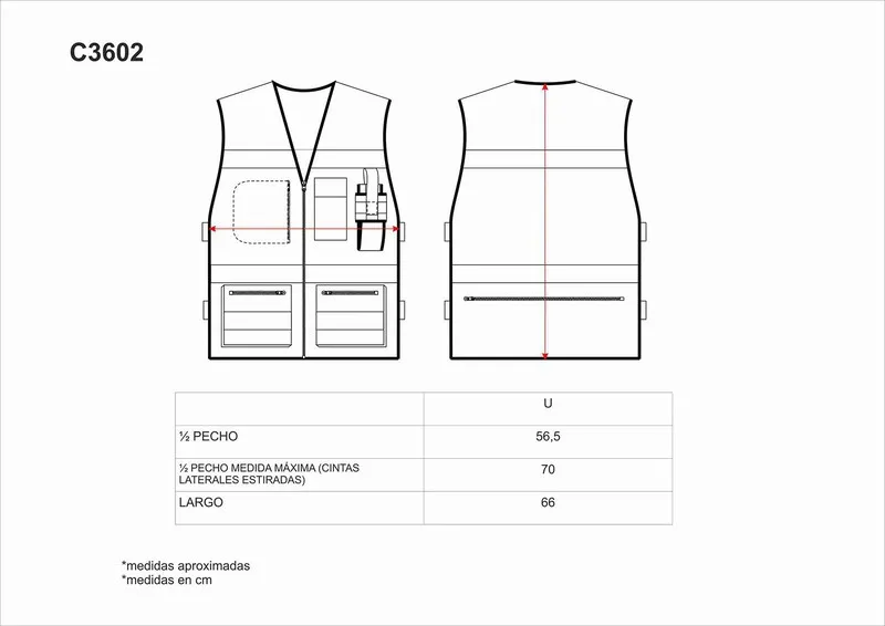 Gilet ad alta visibilità combinato con regolazioni laterali, multi tasche, nastri riflettenti Navy Orange AV
