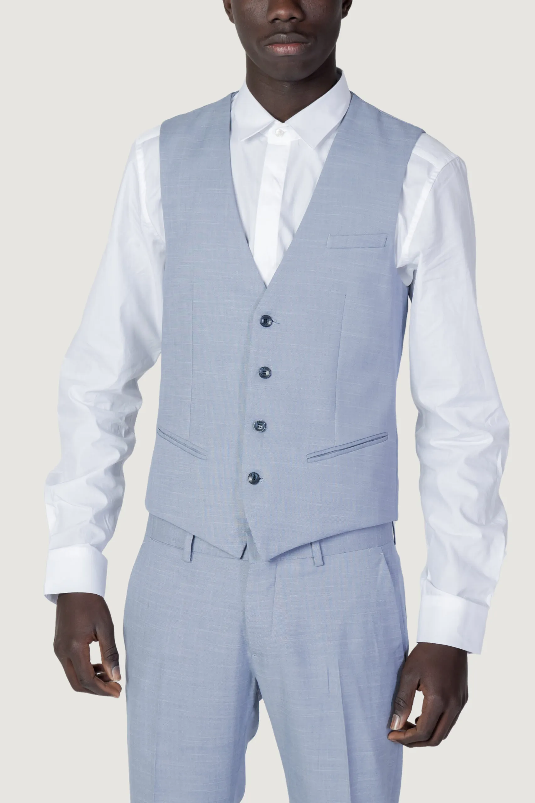 Gilet da completo Antony Morato slim fit in tessuto Azzurro